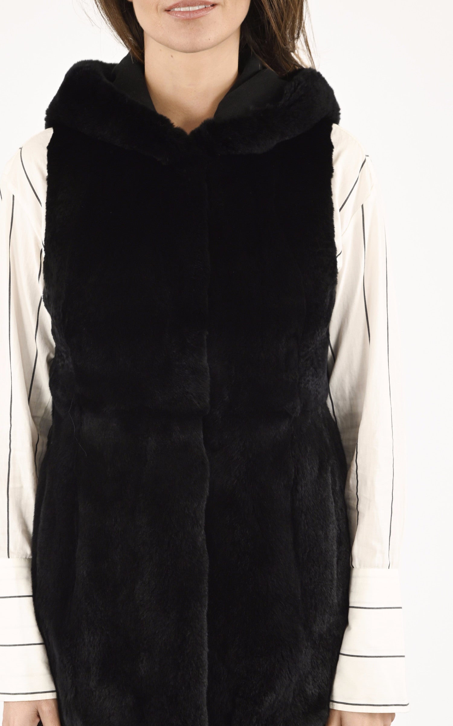A "195H-RX 75CM" Noir La Canadienne Gilet Femme details photo 5