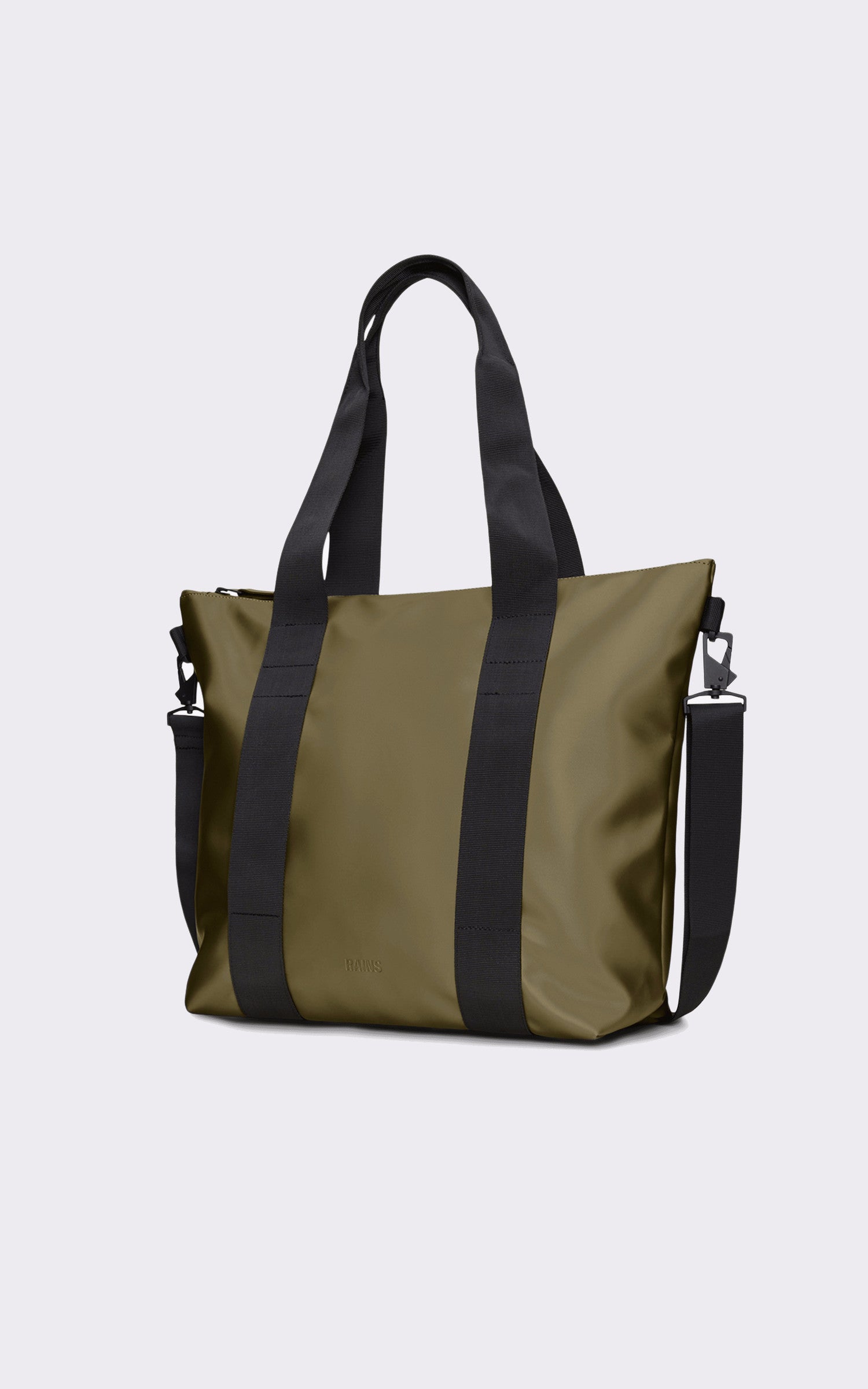 A "14160 TOTE BAG MINI" Kaki Rains Sac Mixte closed photo