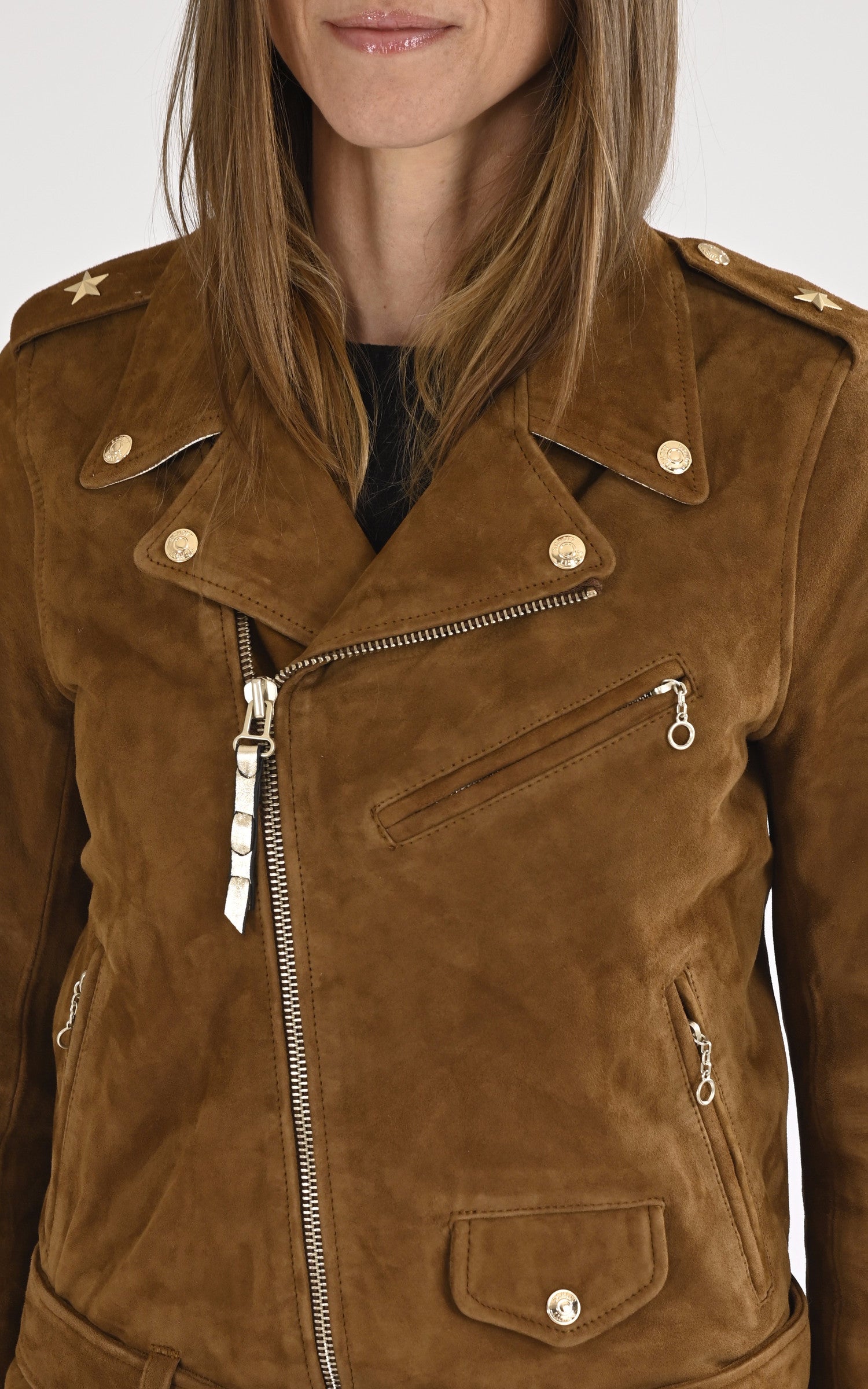 A "LCW 1637S" Caramel Schott Perfecto Femme details photo 5