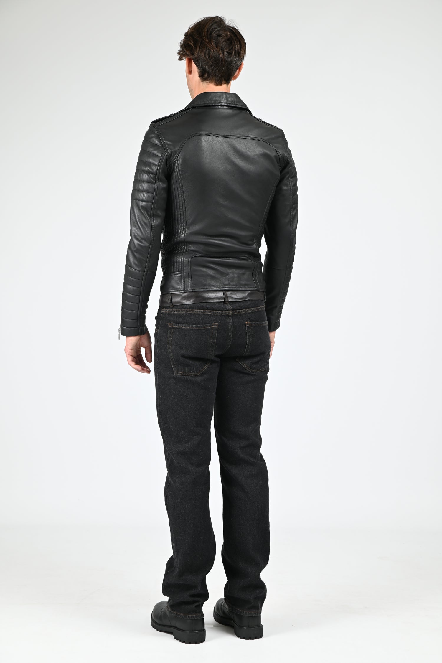 Blouson perfecto cuir Hipster Noir 4