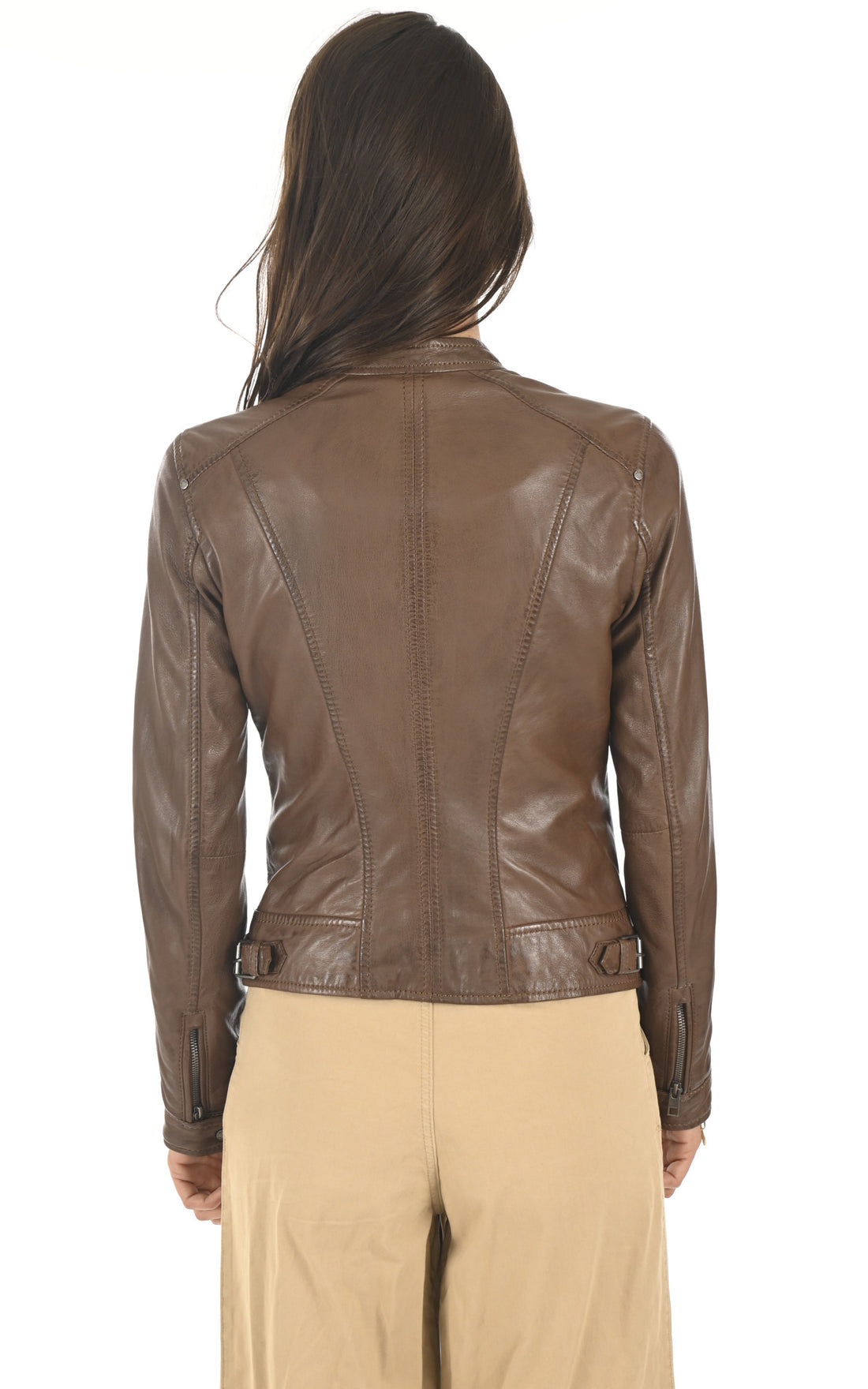 A "KARINE 64062" Marron Oakwood Blouson Femme closed photo