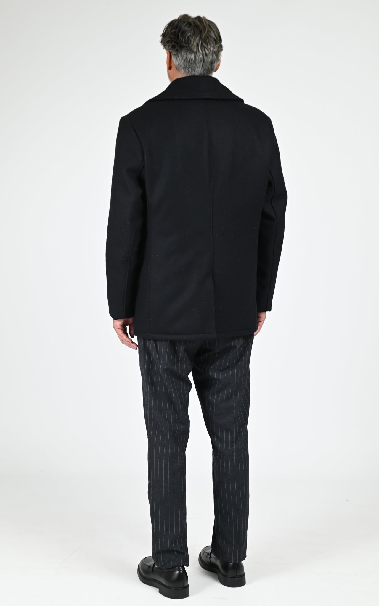 Caban laine bleu marine