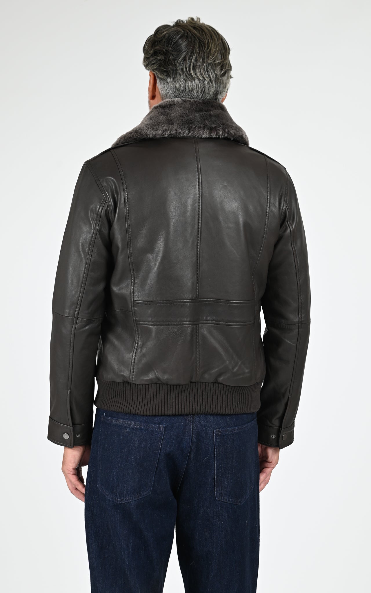 Pilote cuir agneau marron