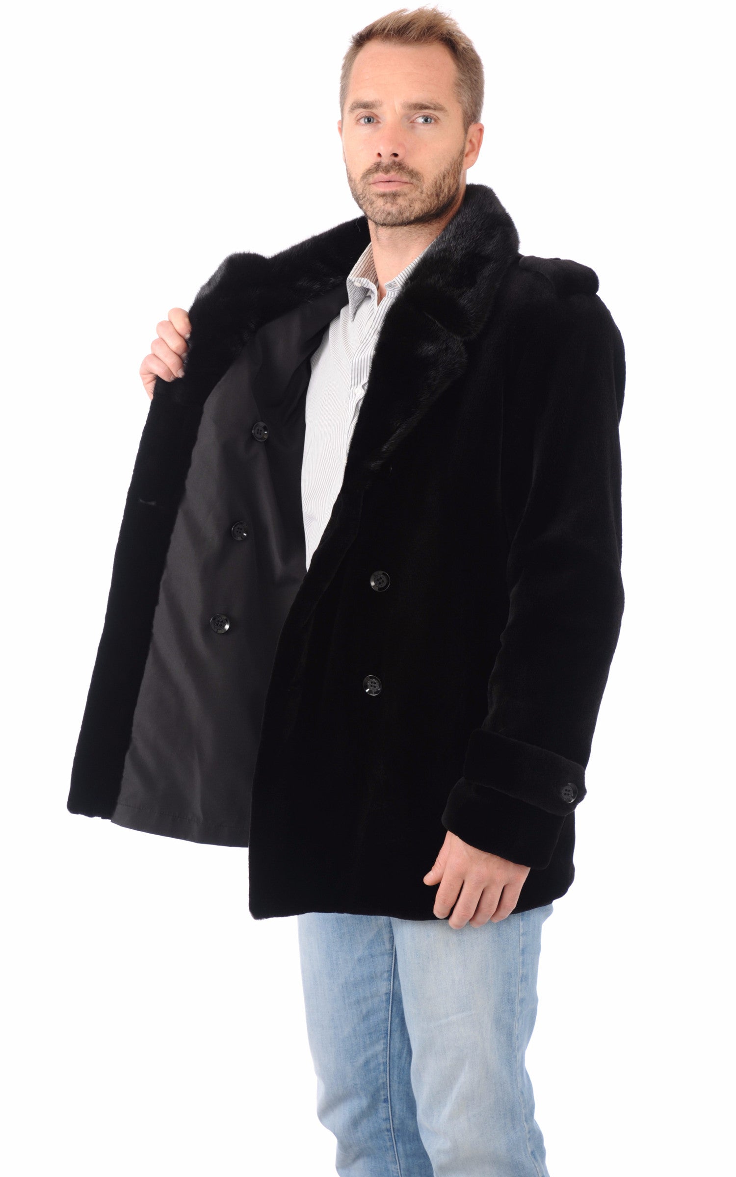 A "6004-C" Noir Manakas Veste Homme interior photo