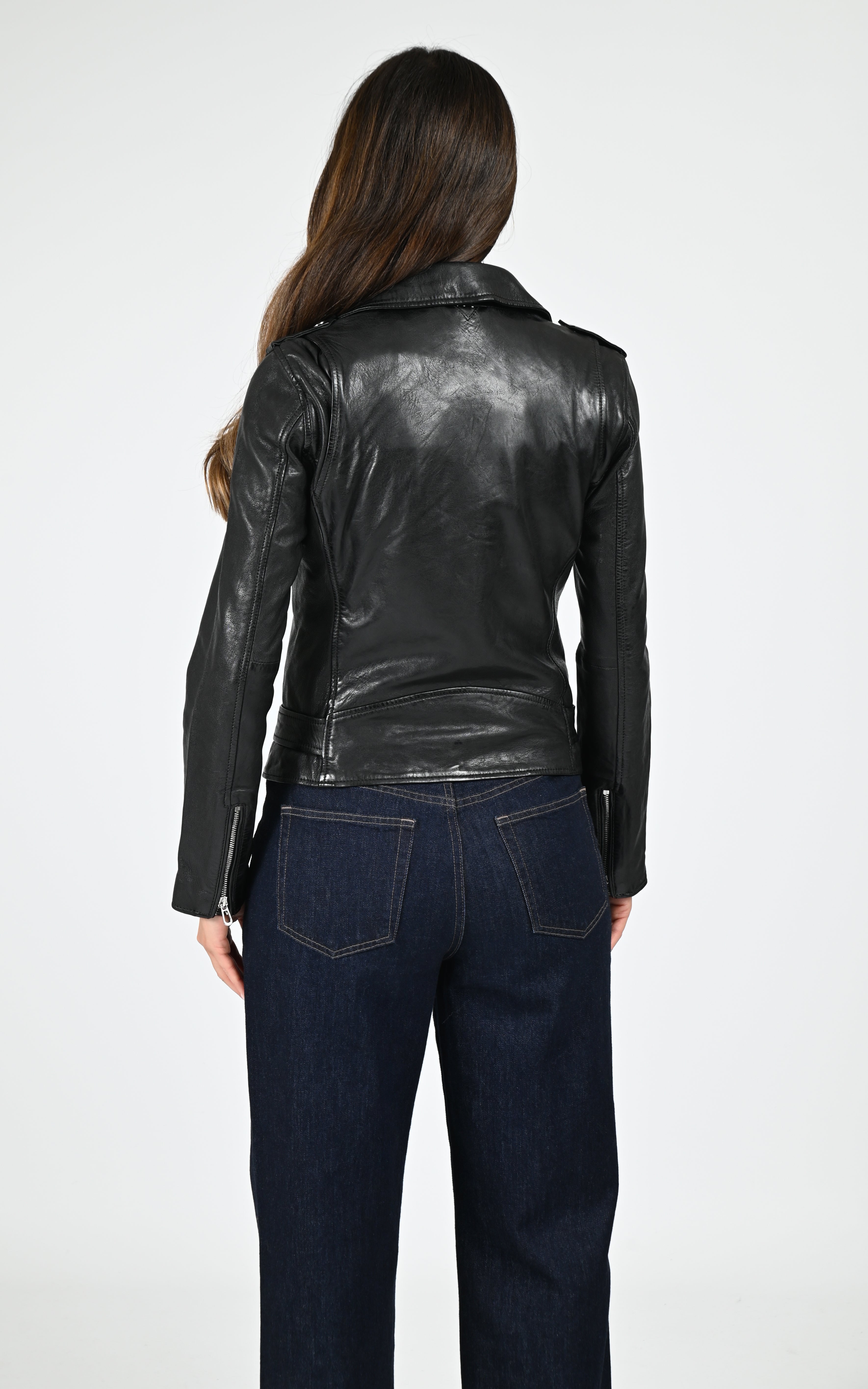 Perfecto cuir Paula noir