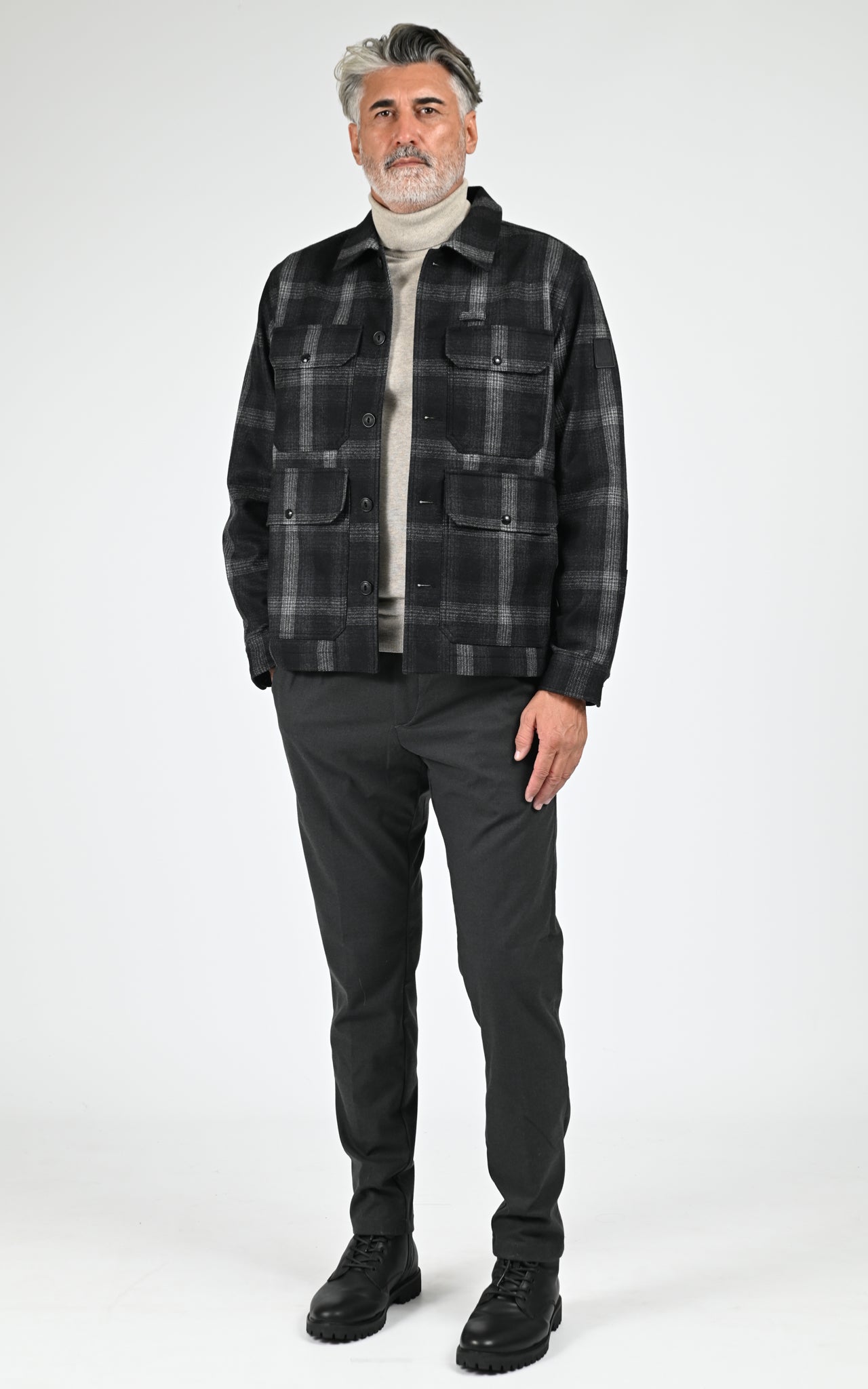 Surchemise laine Forge gris