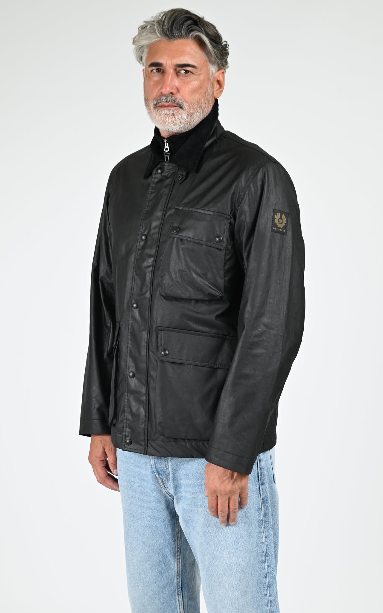 Veste coton ciré Incline jacket noir 1