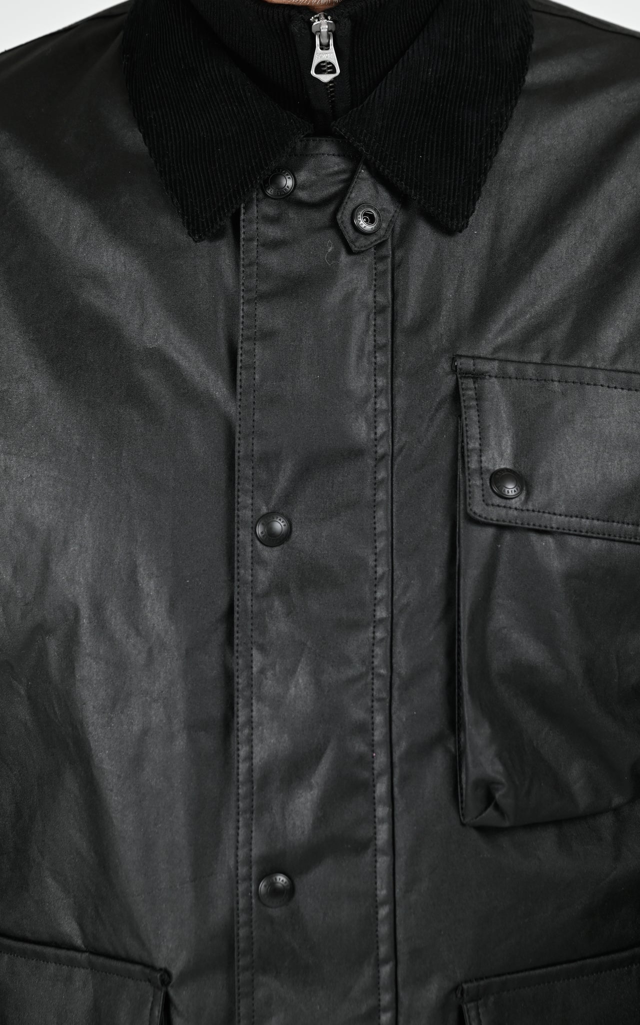 Veste coton ciré Incline jacket noir