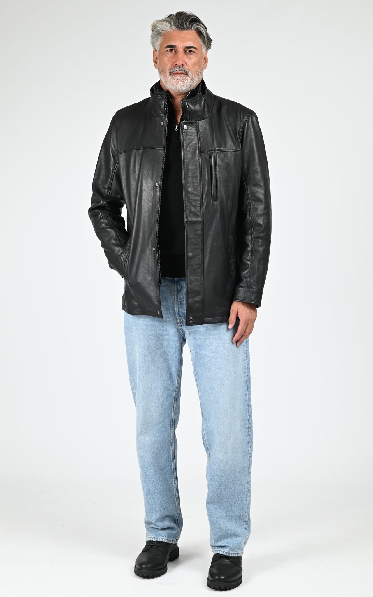 Surveste confortable cuir noir 2