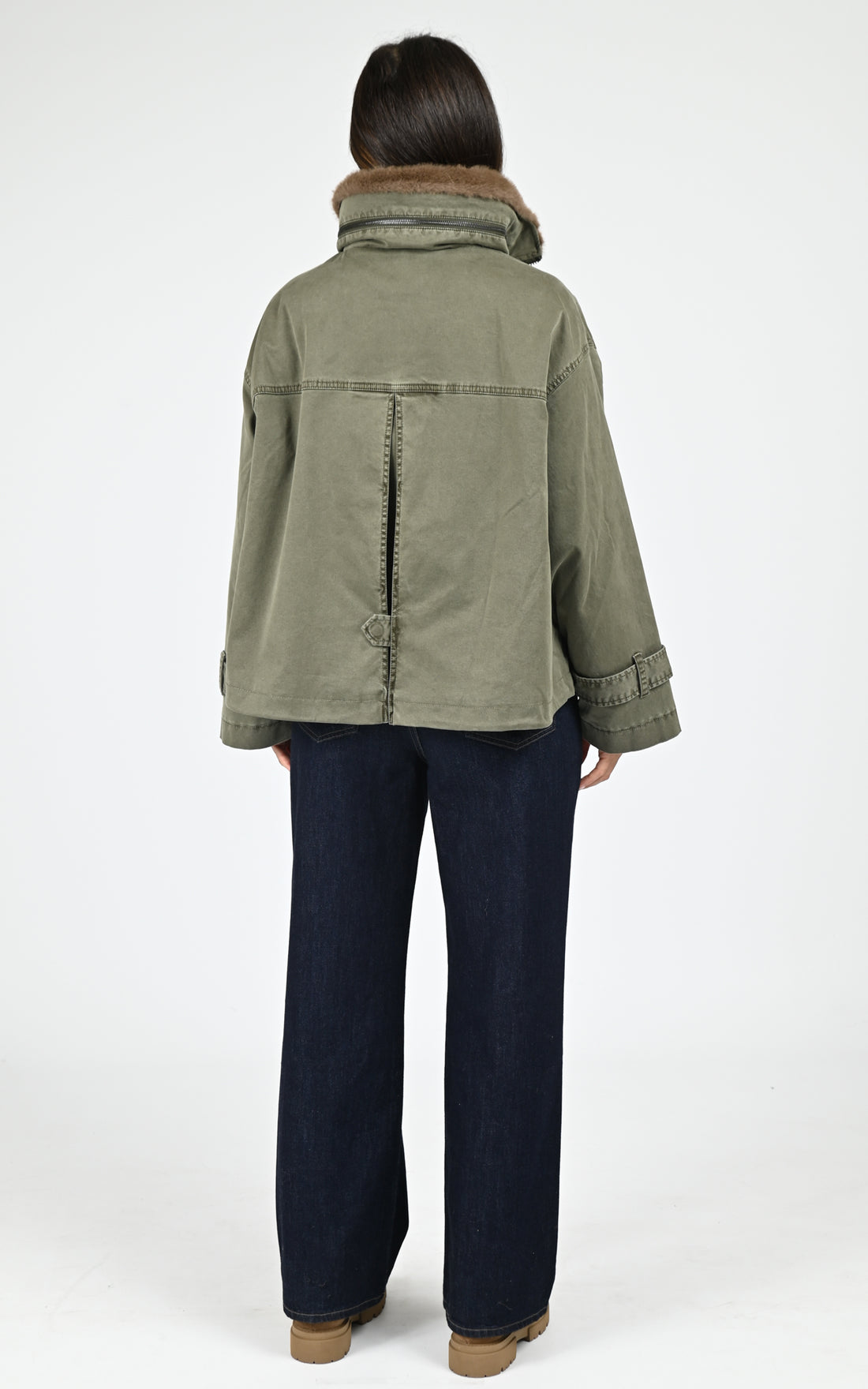 Veste toile army Tyra kaki