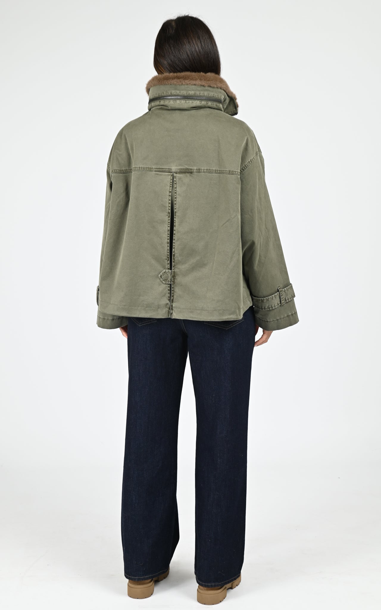 Veste toile army Tyra kaki 4