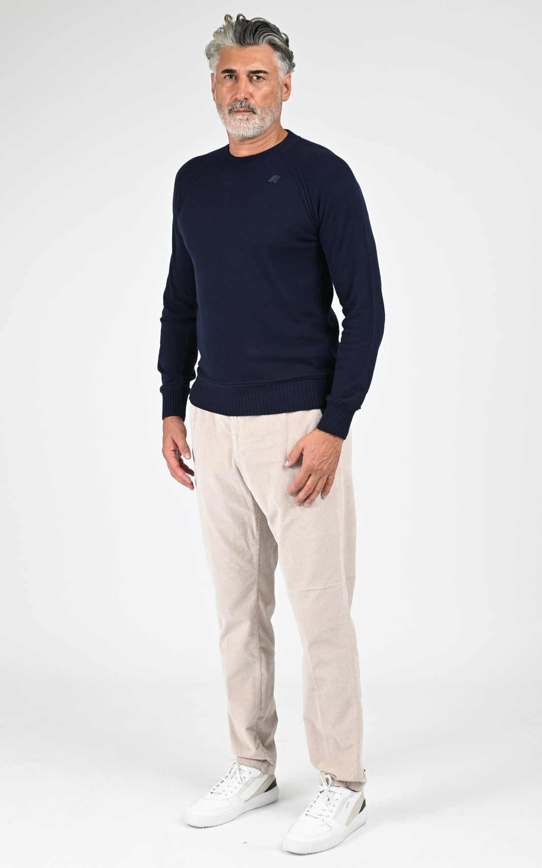Pull laine Sebas bleu marine