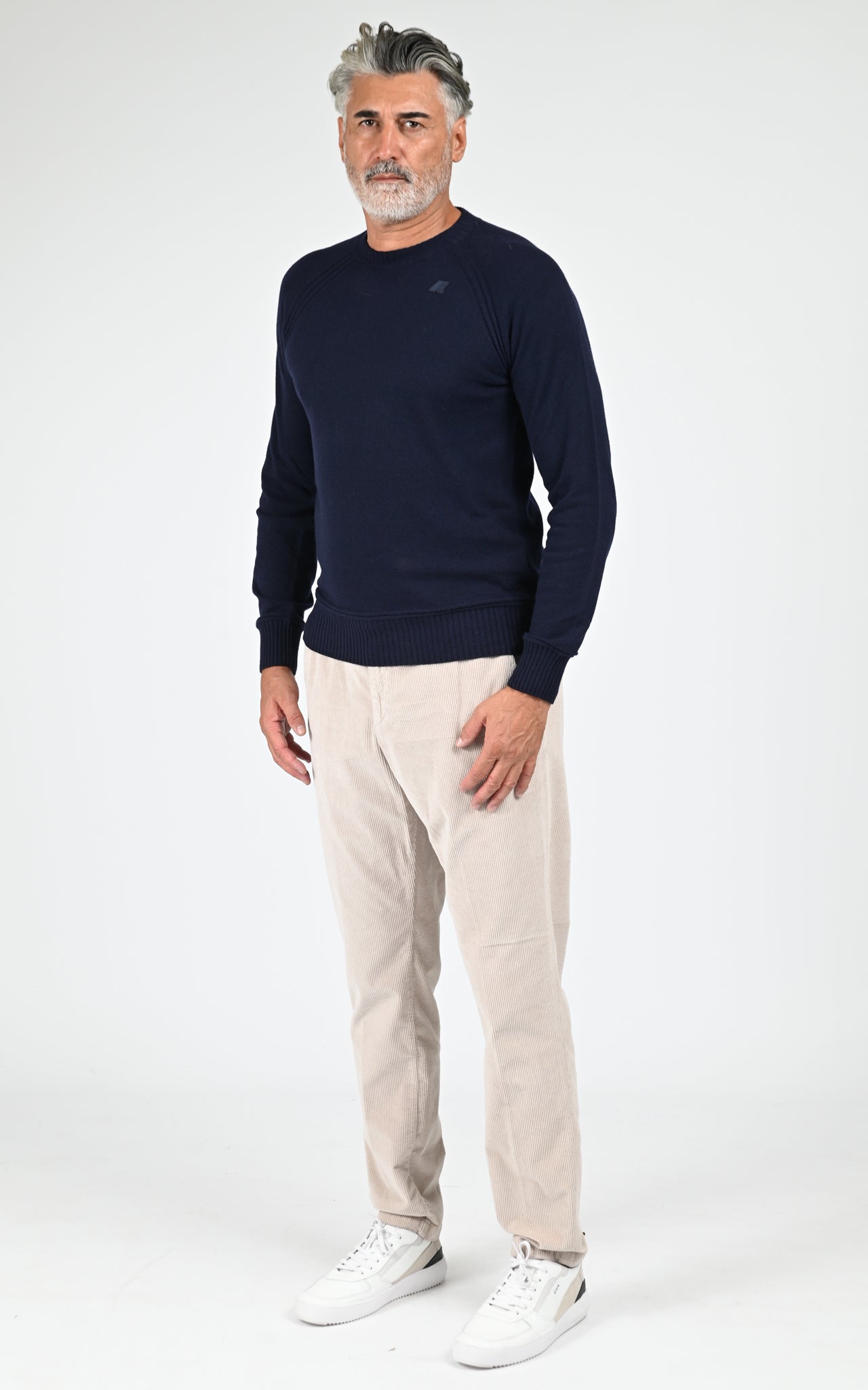 Pull laine Sebas bleu marine