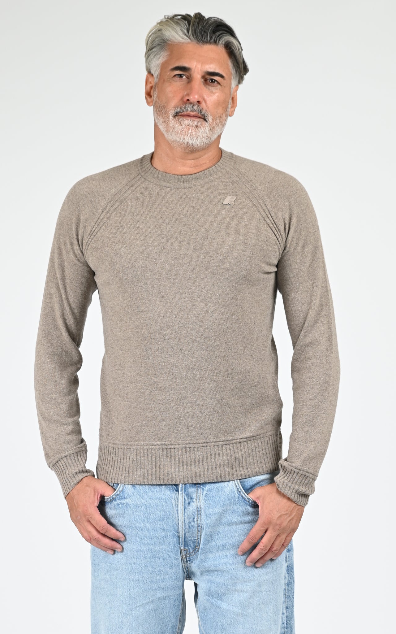 Pull laine Sebas taupe