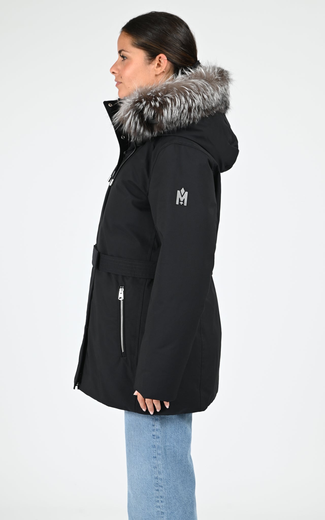 Parka fourrure cintrée Jenni-X noir