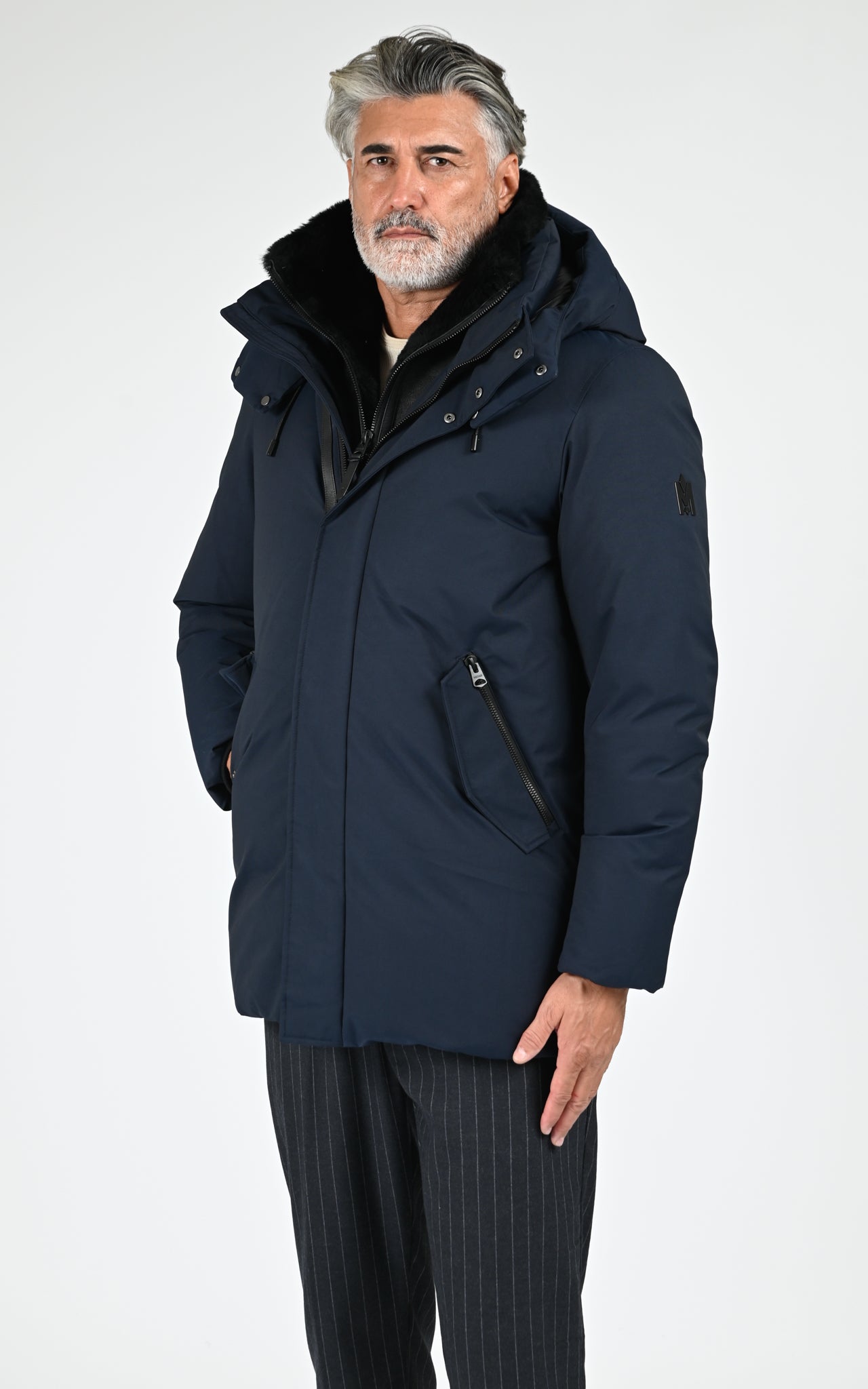 Parka mi-longue 2-en-1 Sullivan bleu marine 1