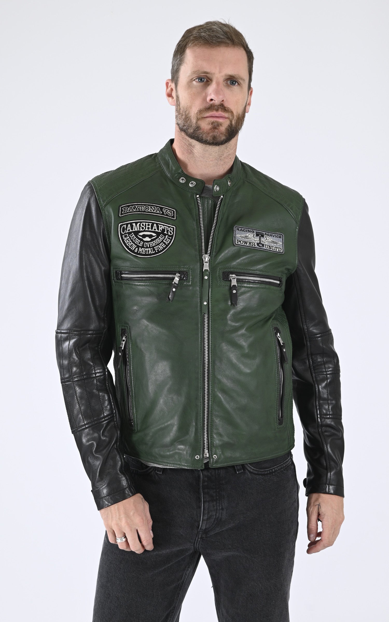 A "ROSCODA 102788" Vert Daytona 73 Blouson Homme closed photo