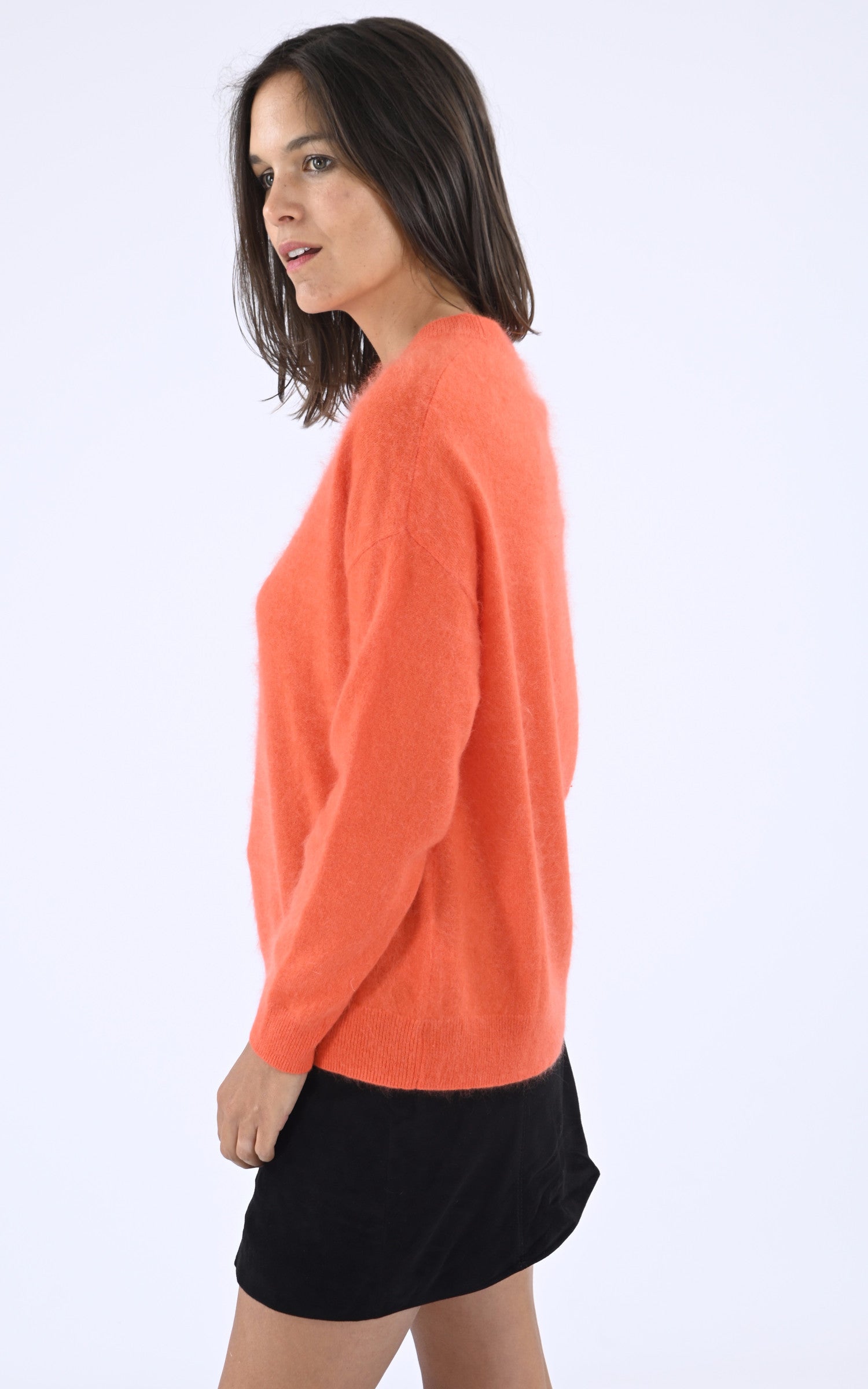 A "MARINETTE" Orange Les Tricots de Léa Pull Femme interior photo