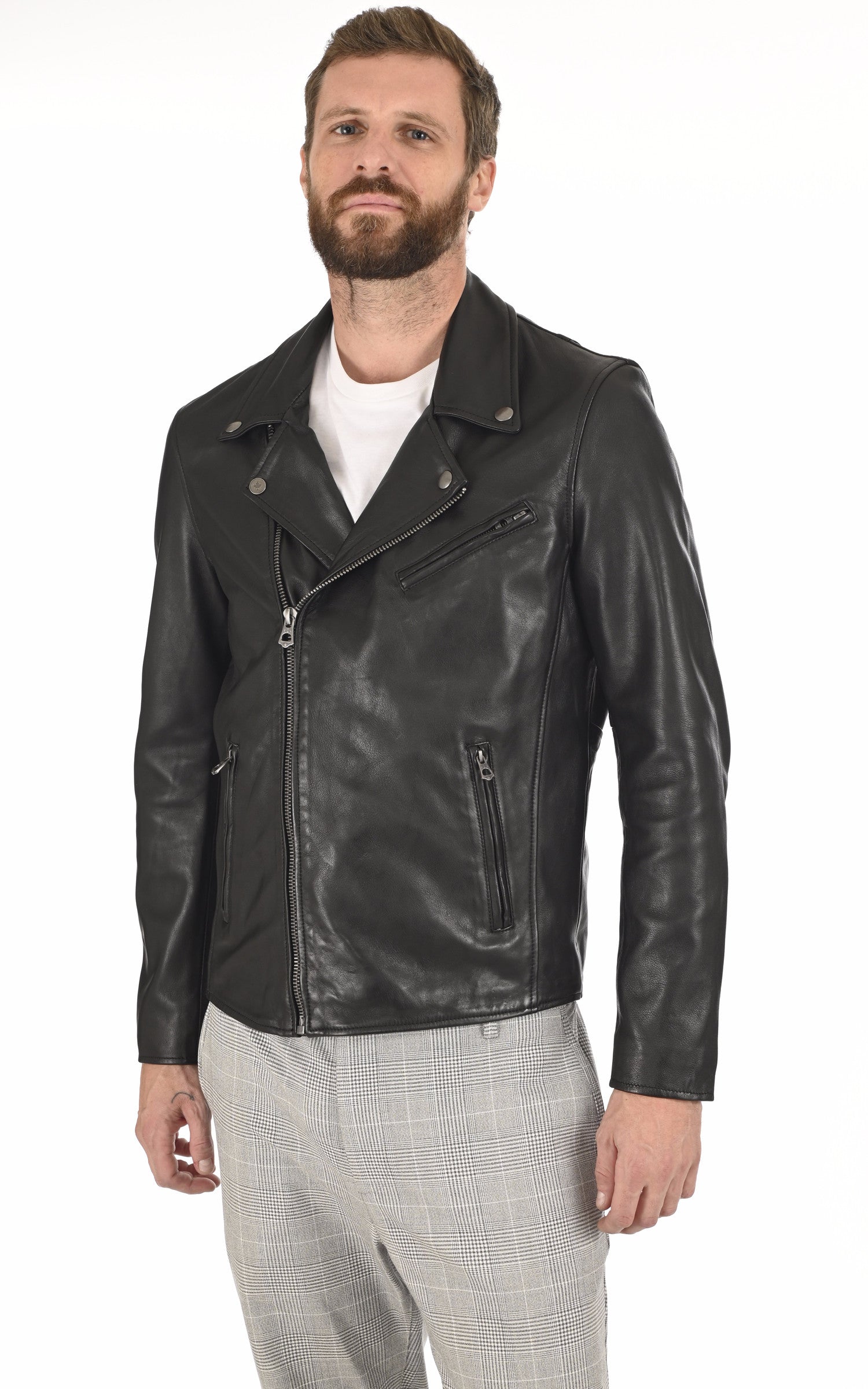 A "BIKER 100140" Noir La Canadienne Perfecto Homme closed photo