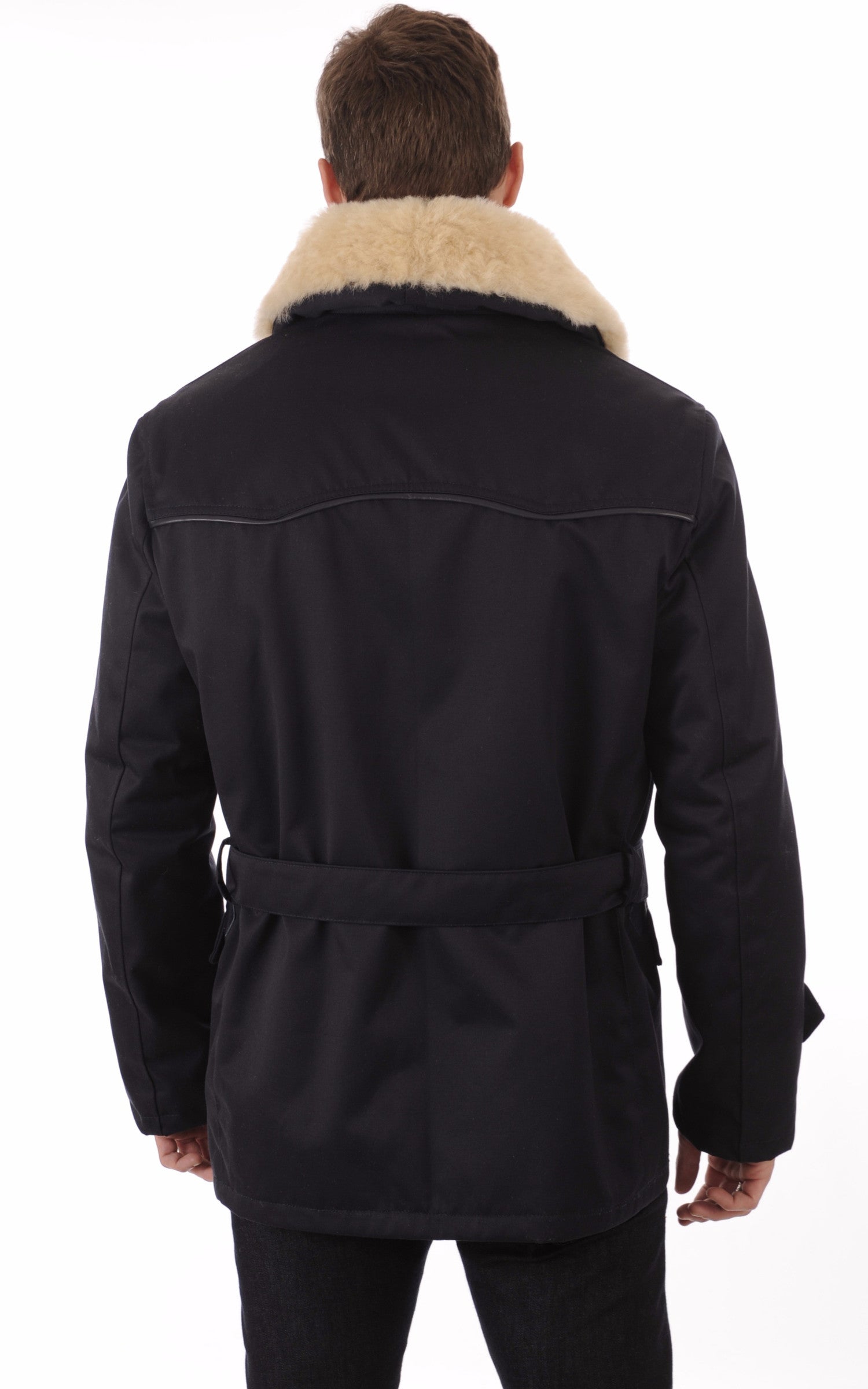 A "CANADIENNE 2" Bleu Foncé La Canadienne Veste Homme back photo
