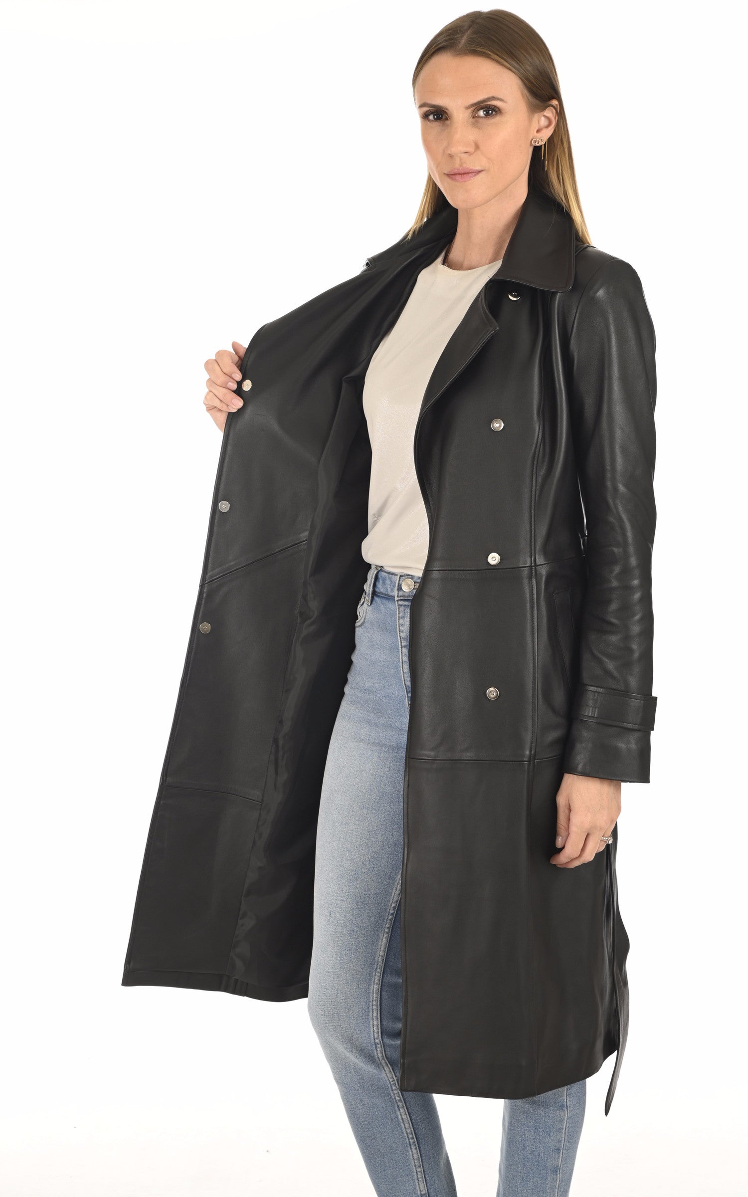 A "FAY FF" Noir La Canadienne 7/8 Femme interior photo 3