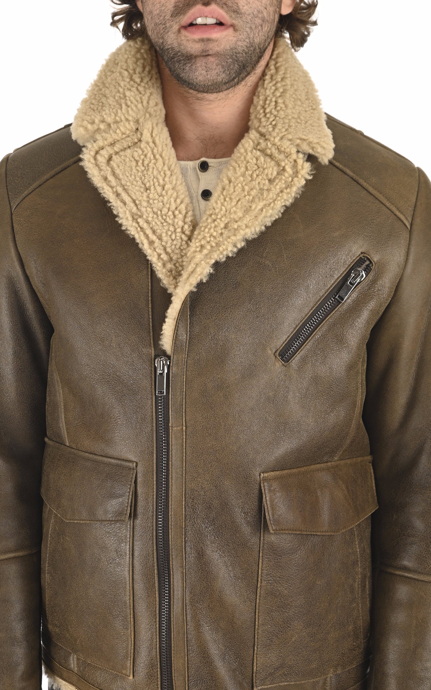 A "BIEL" Taupe La Canadienne Veste Homme details photo