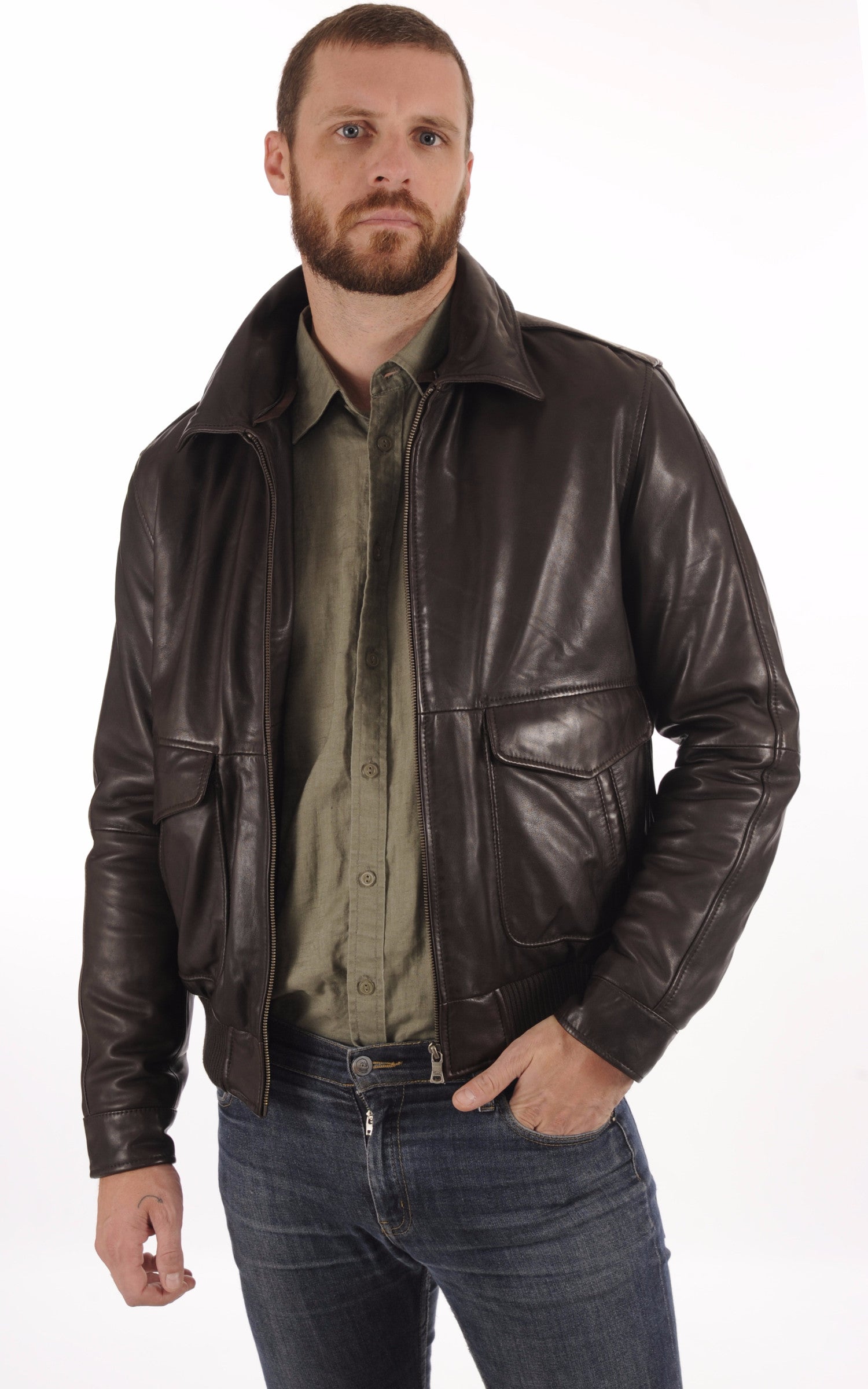 A "RAFFAELO 7663" Marron Smarty Pilote Homme opened photo