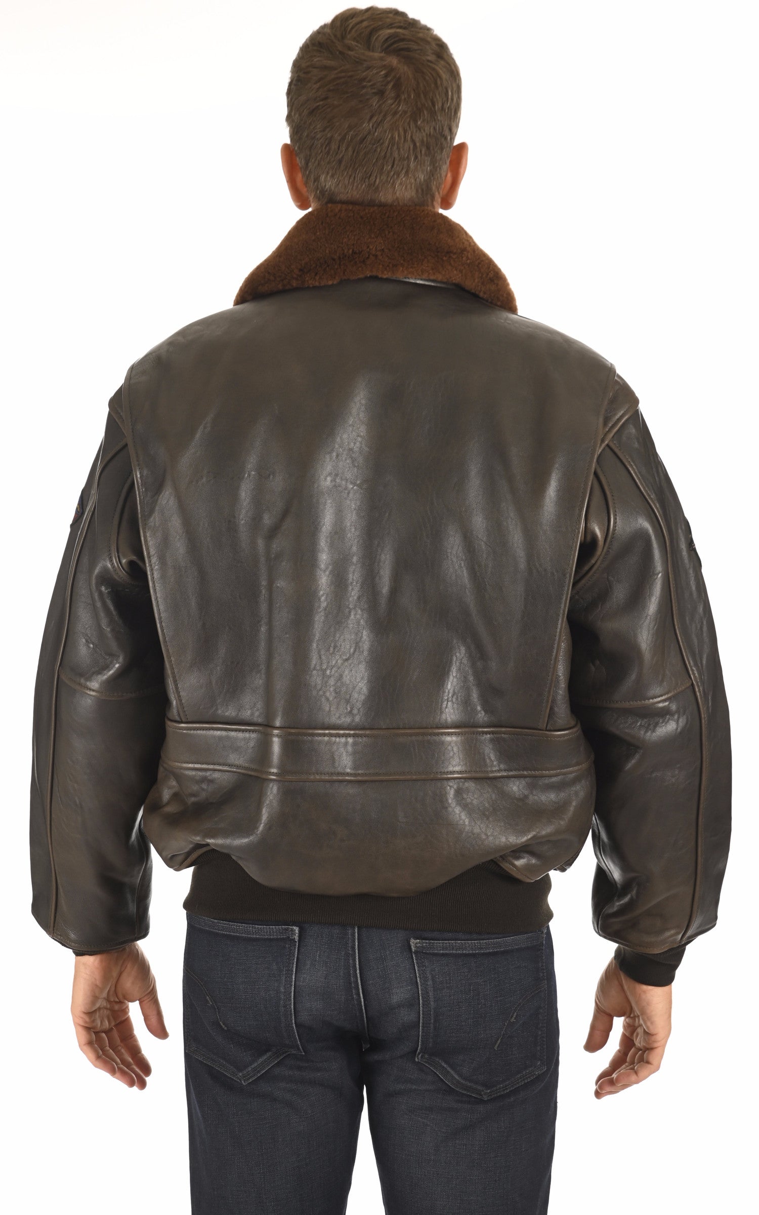 A "G1TG" Marron Schott Pilote Homme back photo