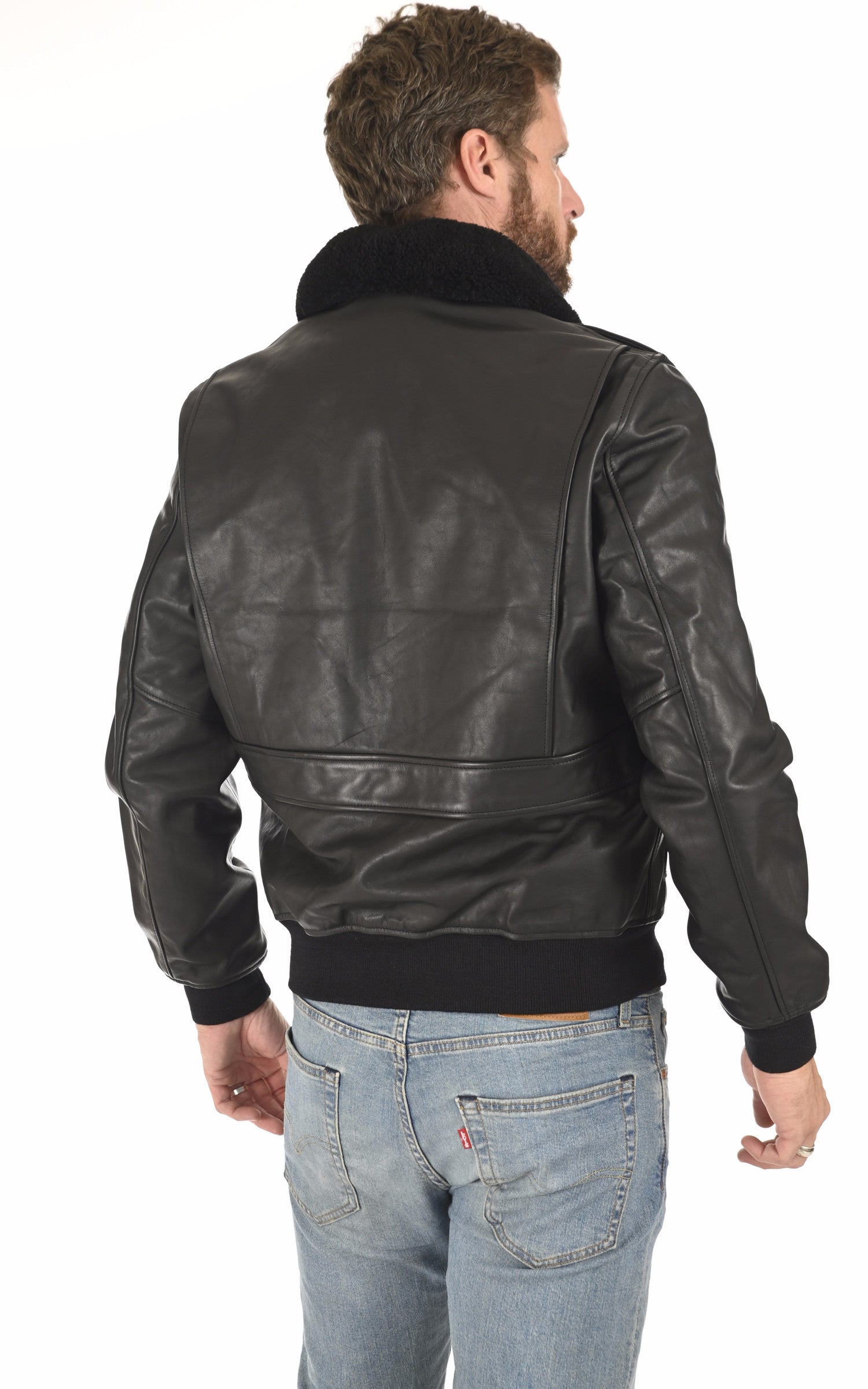 A "LC FLY W22" Noir Schott Pilote Homme back photo