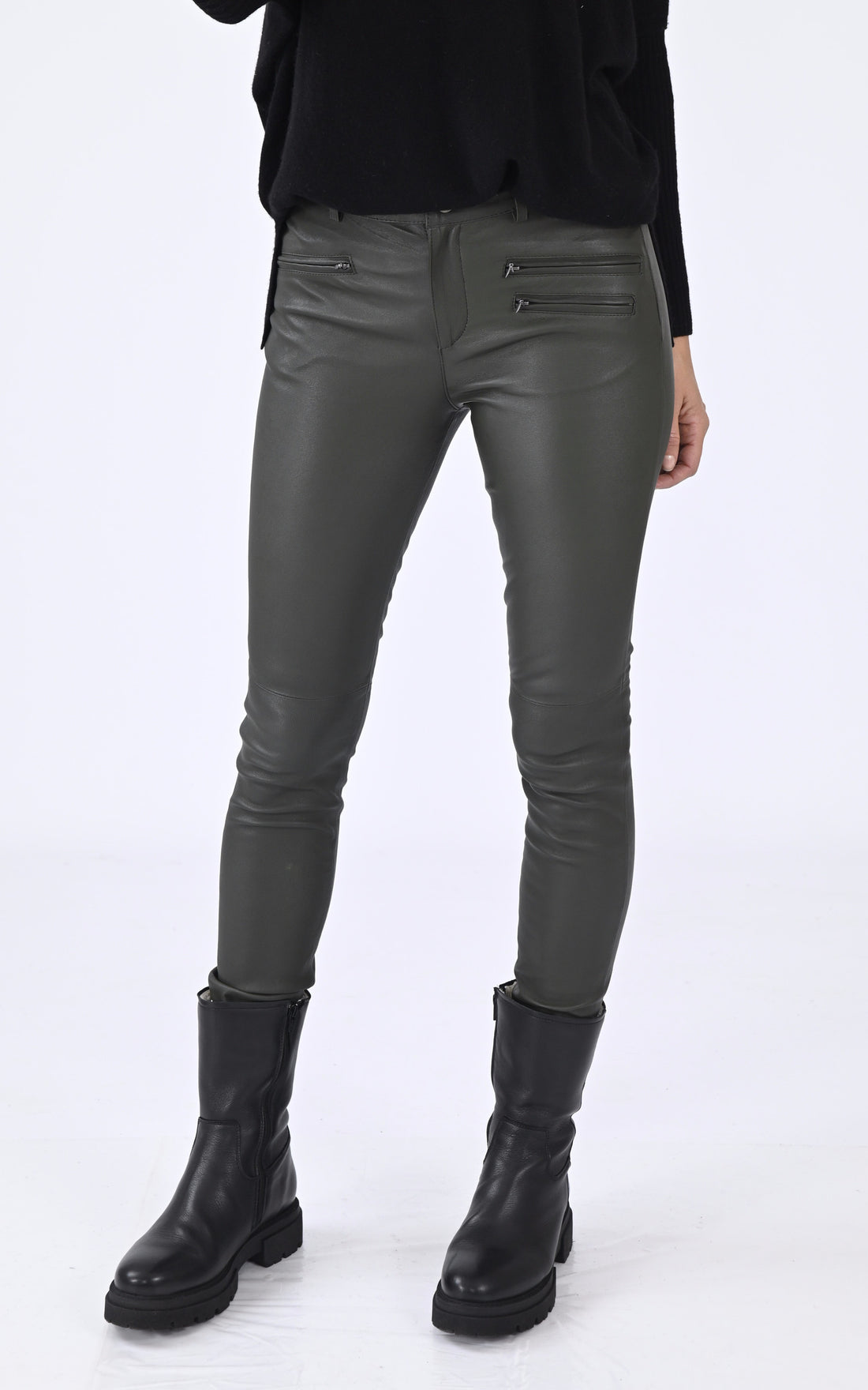 A "DINA 100888" Kaki Rose Garden Pantalon Femme closed photo