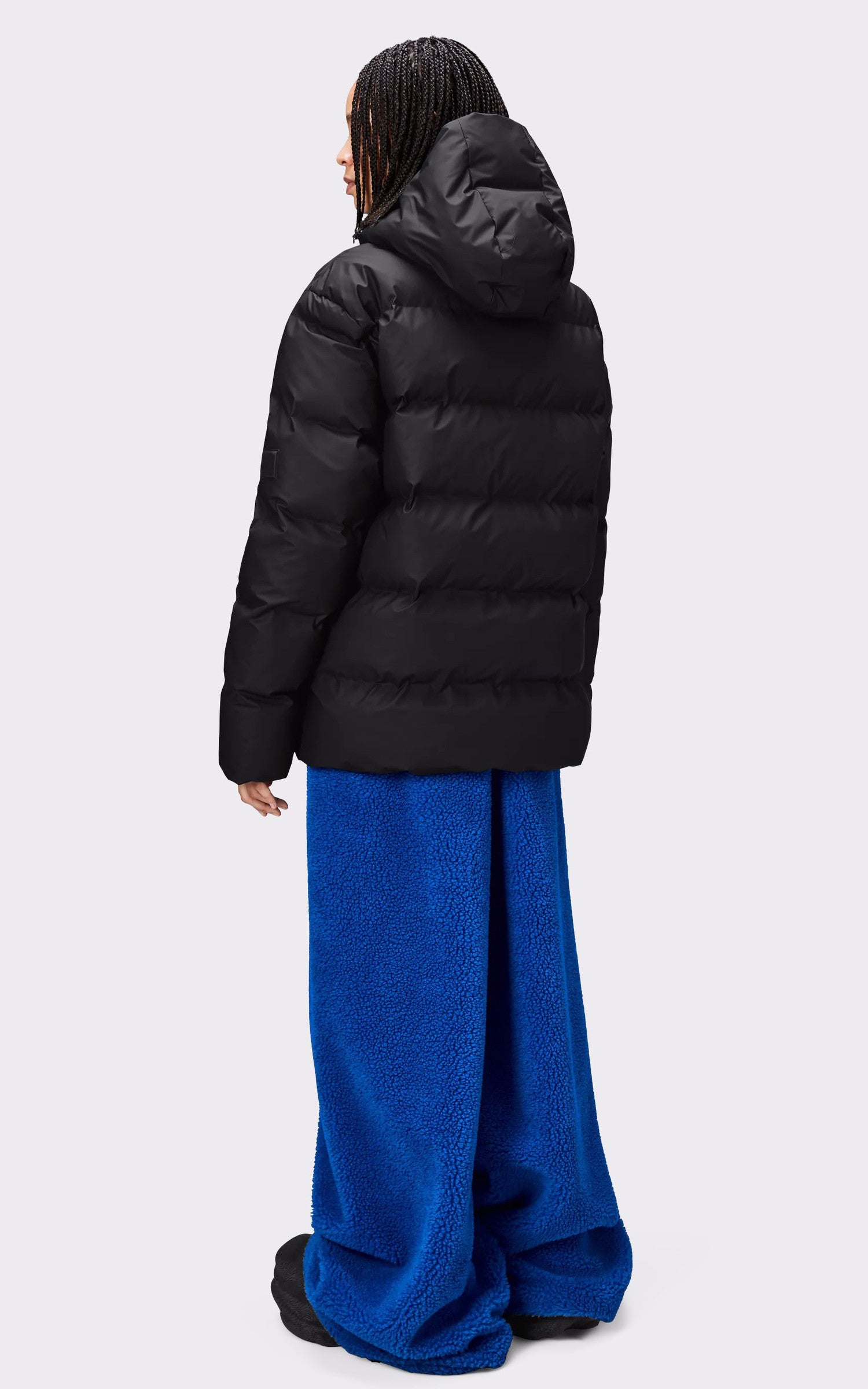 A "15120 PUFFER JACKET" Noir Rains Bl Doudoune Mixte back photo