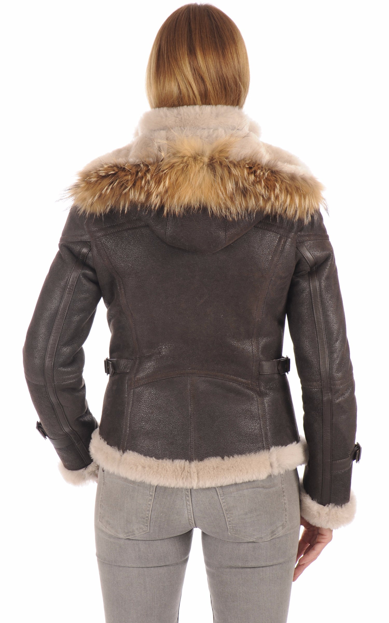 A "SACHA" Marron La Canadienne Bombardier Femme back photo