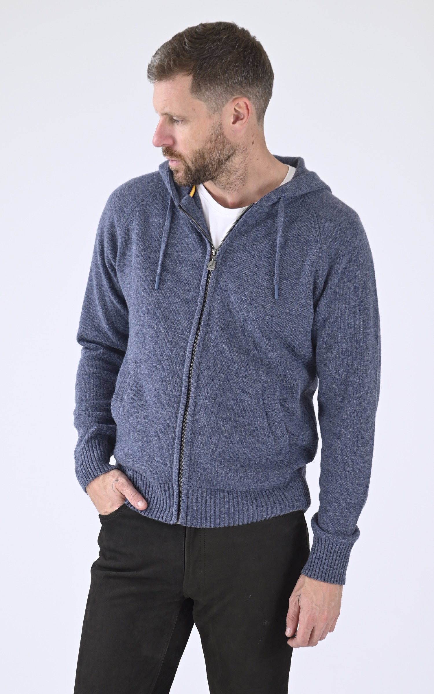 A "MARCY LAMBSWOOL K2112SW" Bleu K-Way Gilet Homme opened photo 1