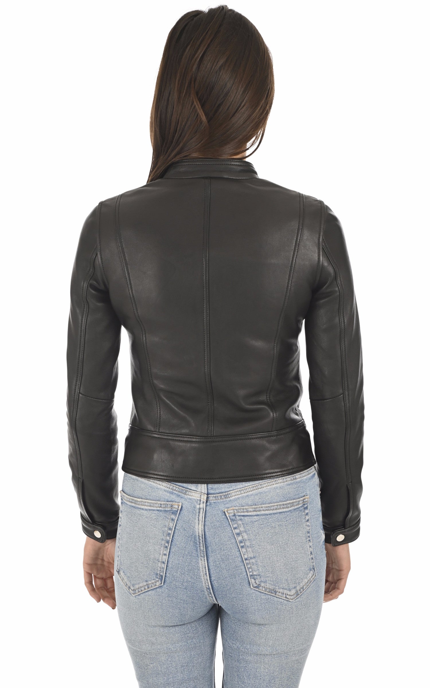 A "FIONA" Noir Serge Pariente Blouson Femme back photo