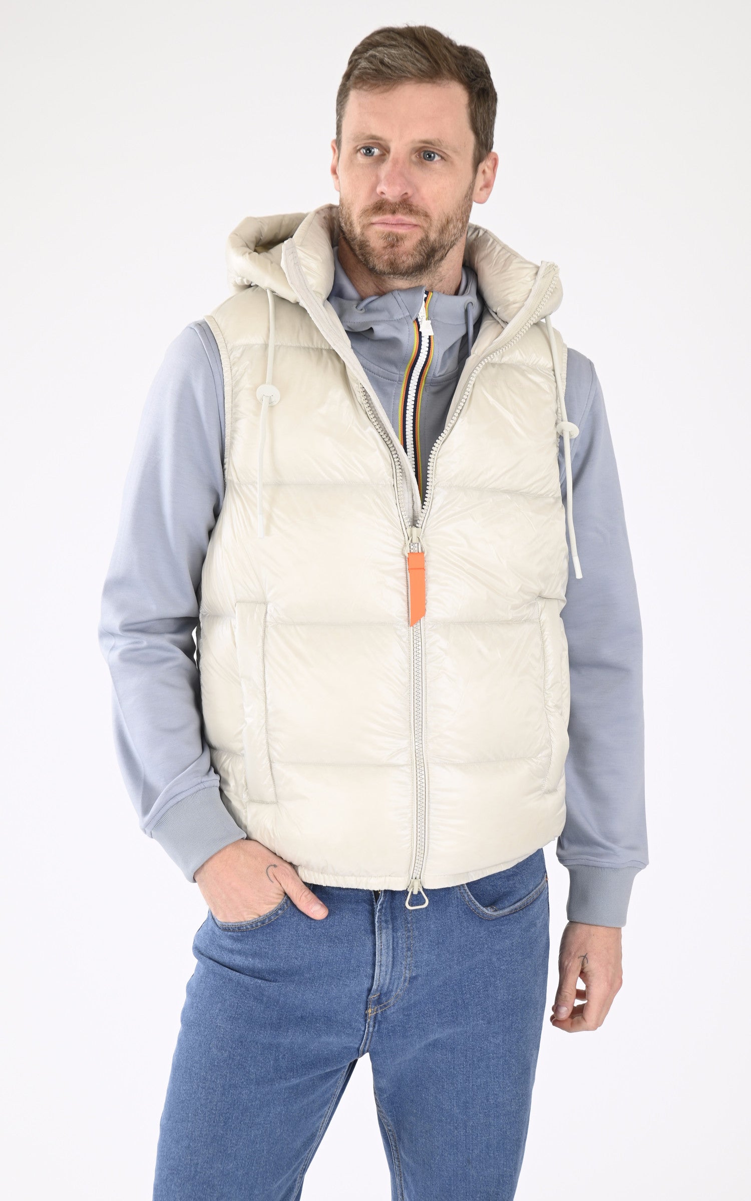 A "CESAR" Beige Gertrude gilet_doudoune Mixte closed photo