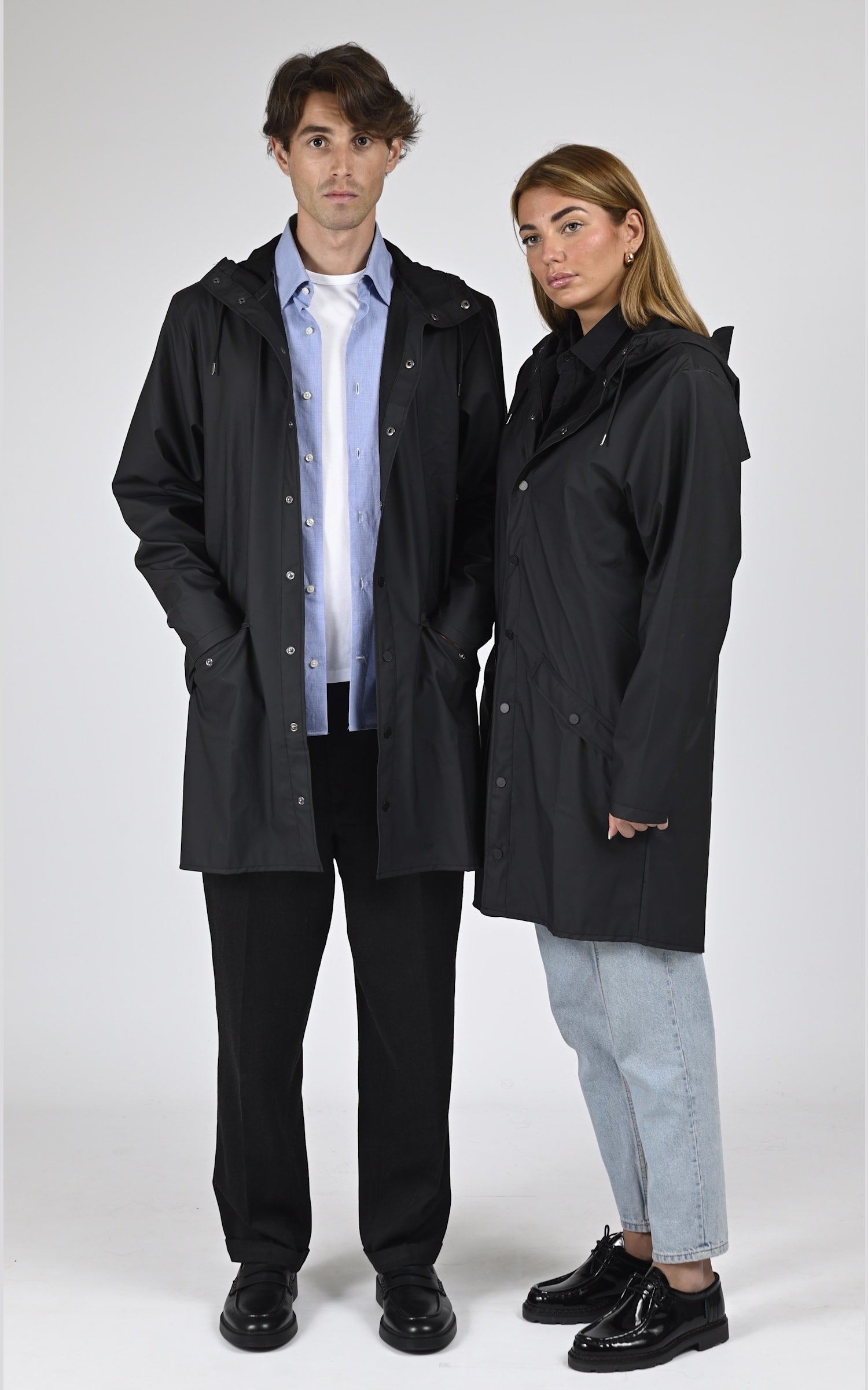 3/4 Textile Mixte Rains, modèle 12020 jacket de couleur noir 1