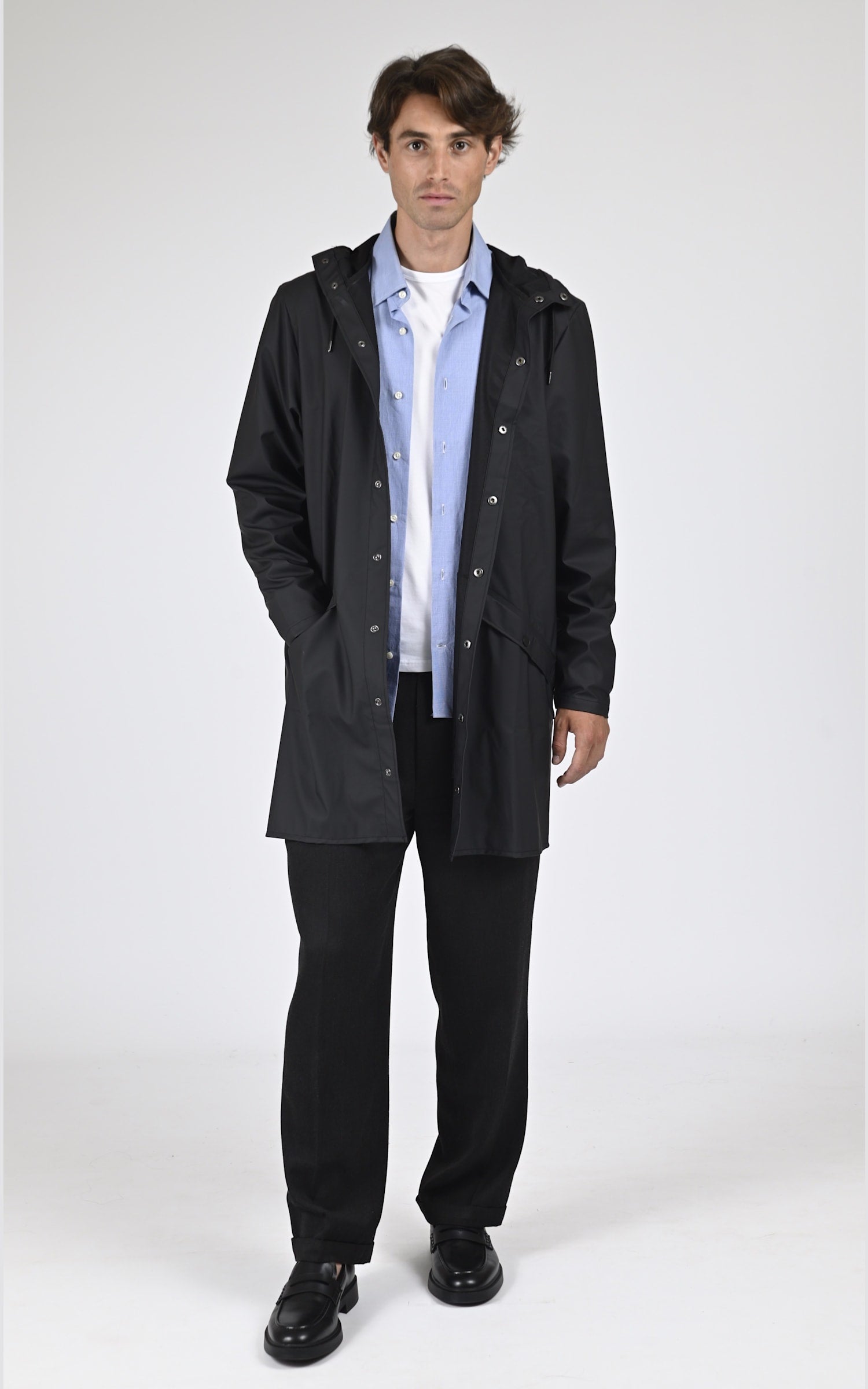 3/4 Textile Mixte Rains, modèle 12020 jacket de couleur noir 2