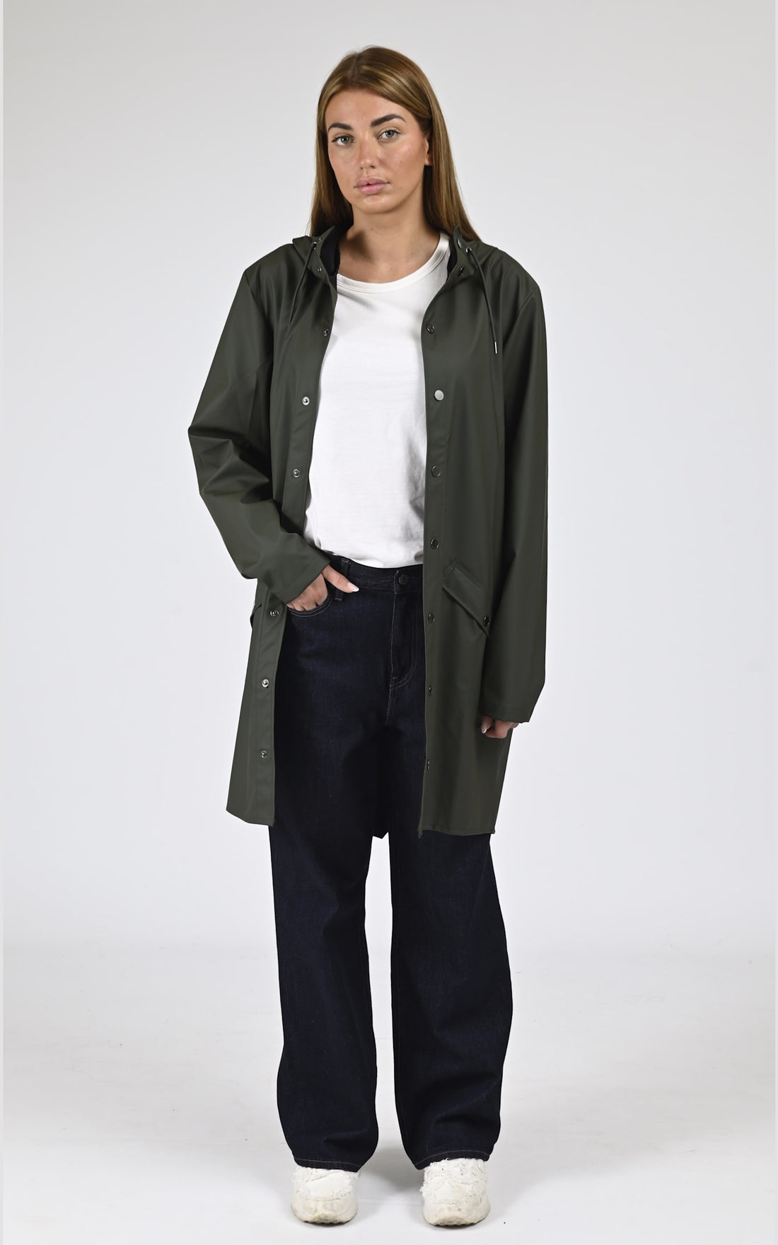 3/4 Textile Mixte Rains, modèle 12020 jacket de couleur kaki