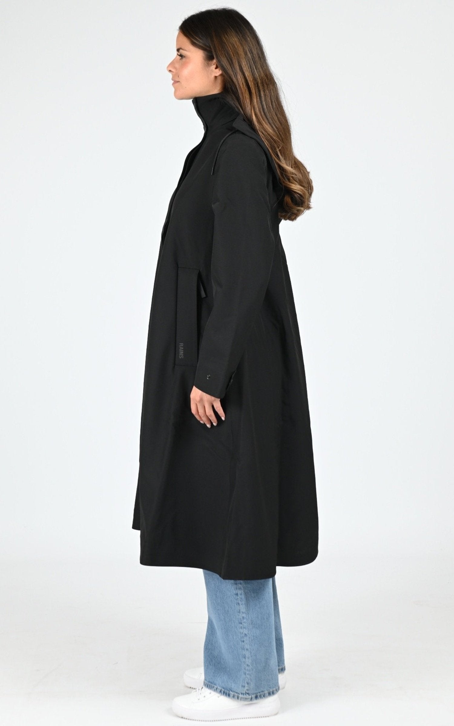 Blouson Textile Mixte Rains, modèle 12500 suva a-line w3t2 de couleur black 01