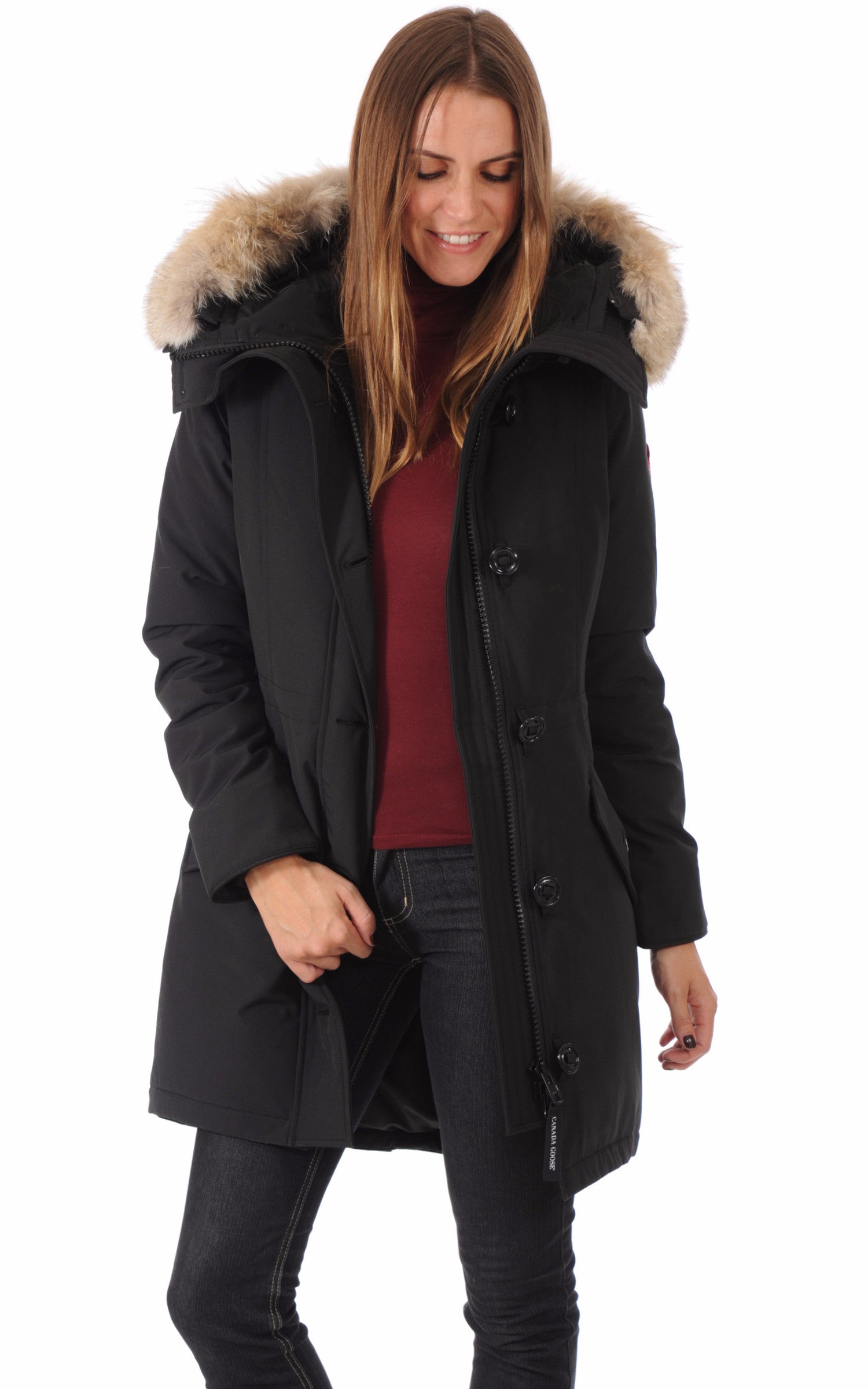 A "ROSSCLAIR 2580L" Noir Canada Goose 3/4 Doudoune Femme opened photo