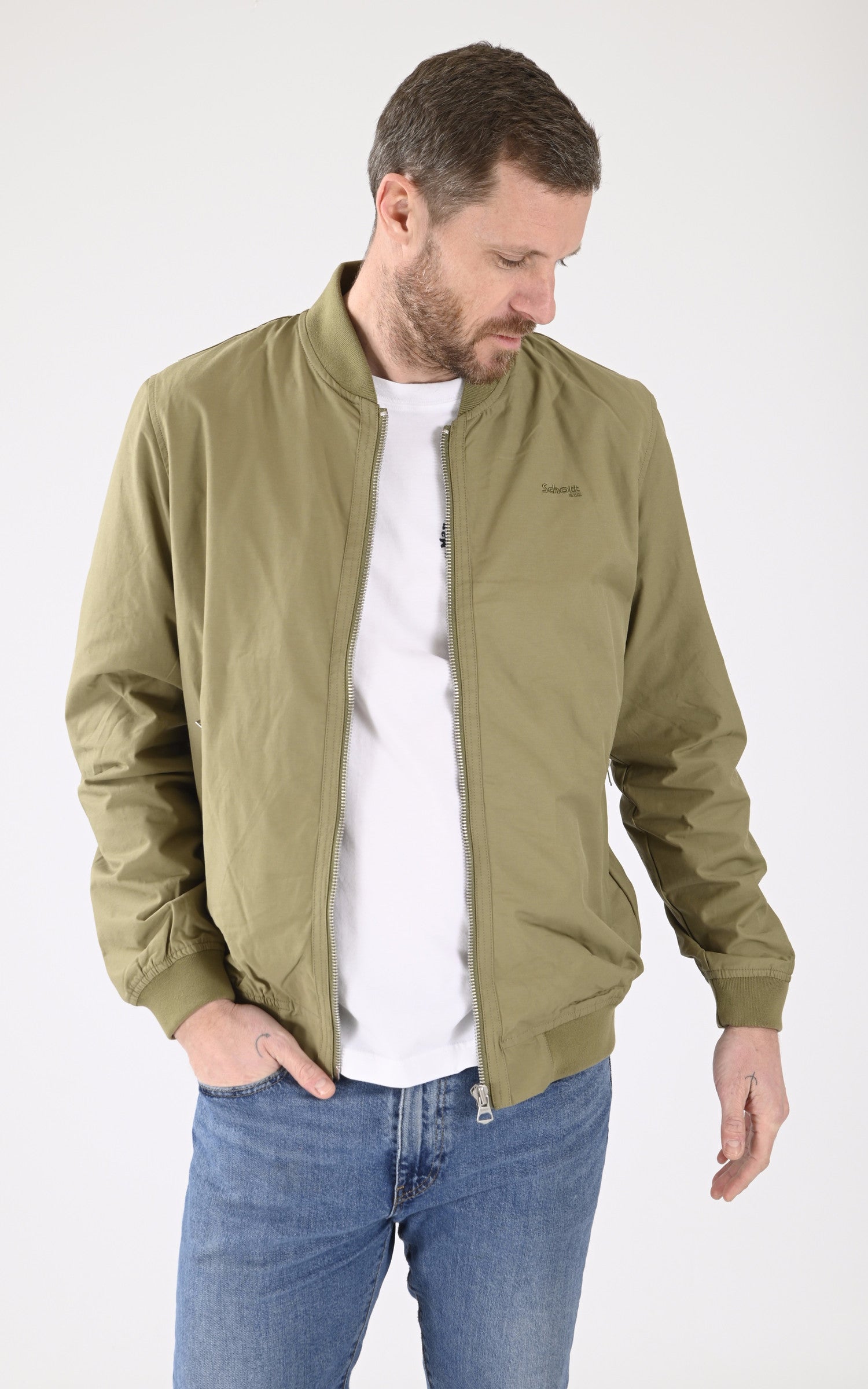 A "MACOLE" Kaki Schott Blouson Homme opened photo