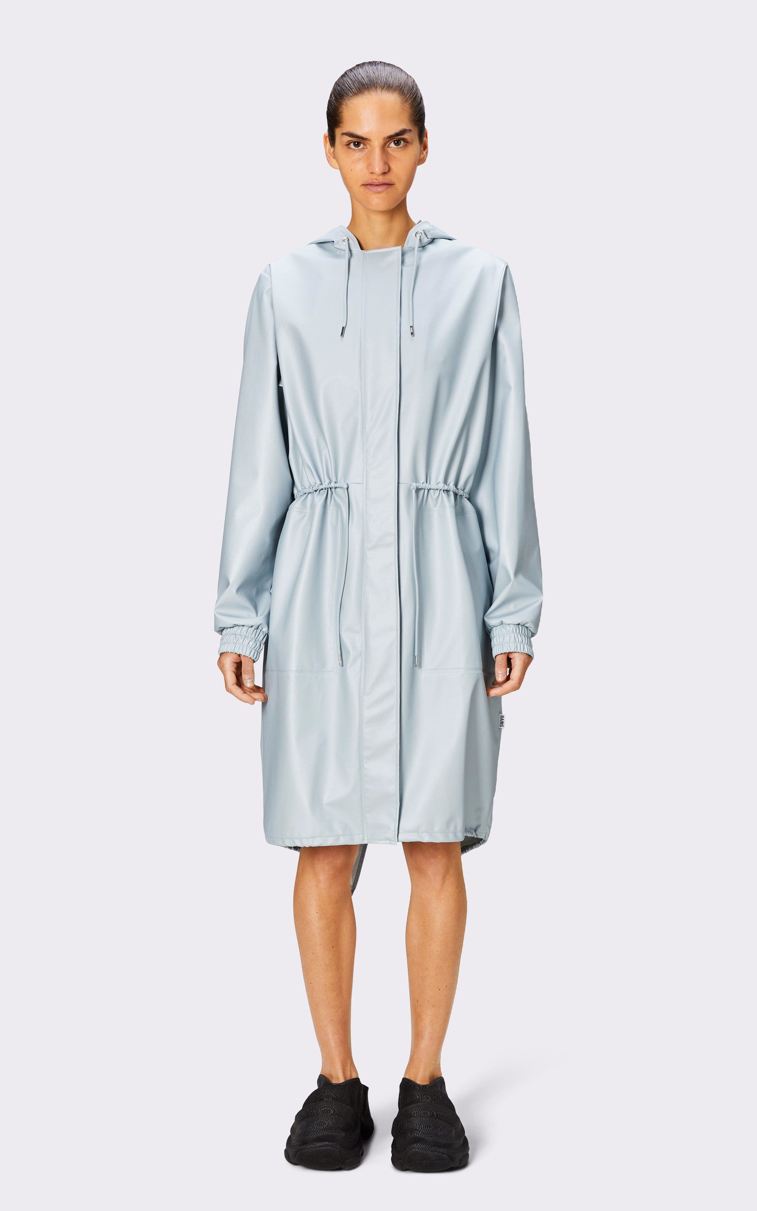 A "18550 STRING PARKA" Bleu Rains 7/8 Femme opened photo