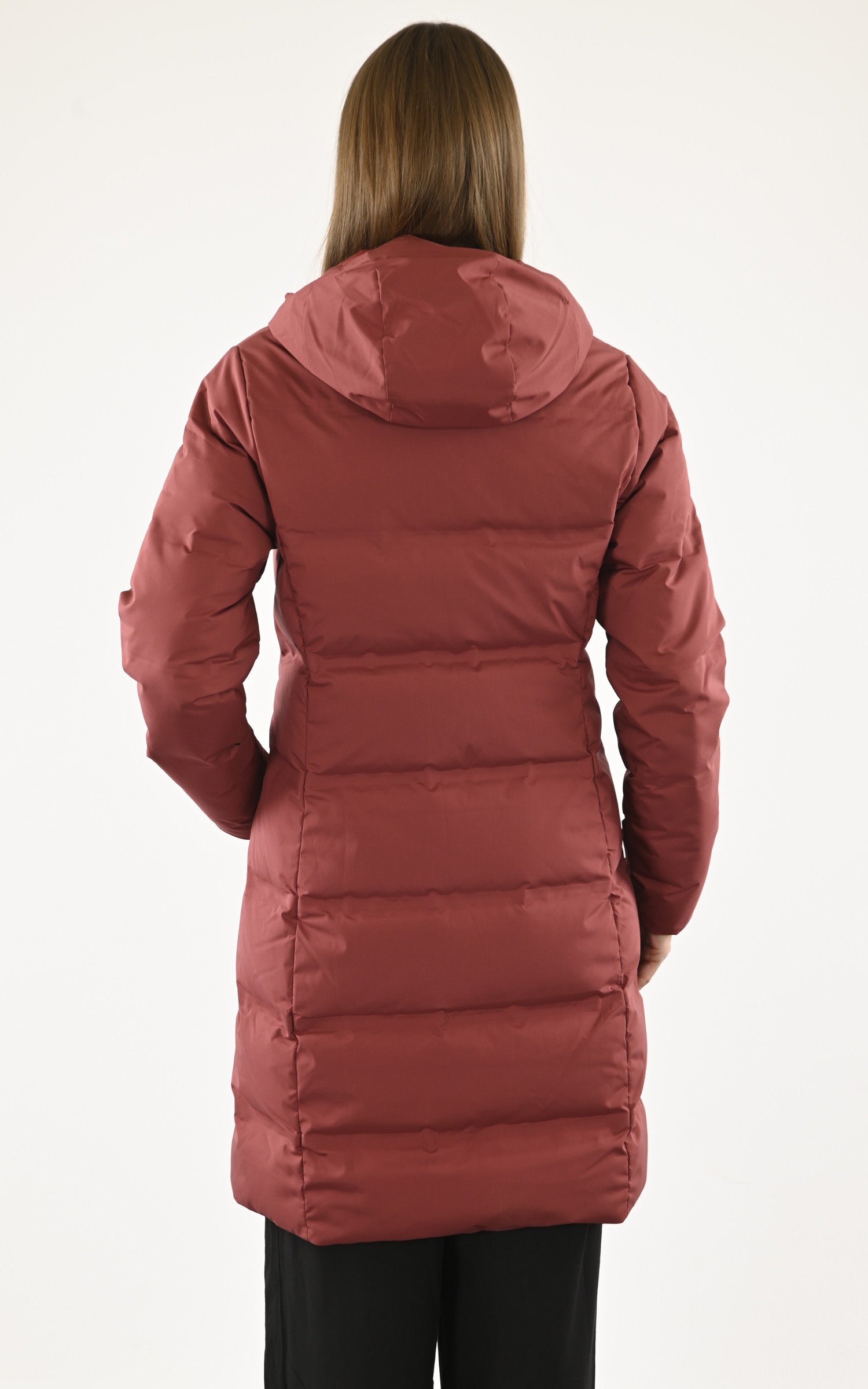A "JACKSON GLACIER PARKA" Rouge Patagonia 3/4 Parka Femme back photo