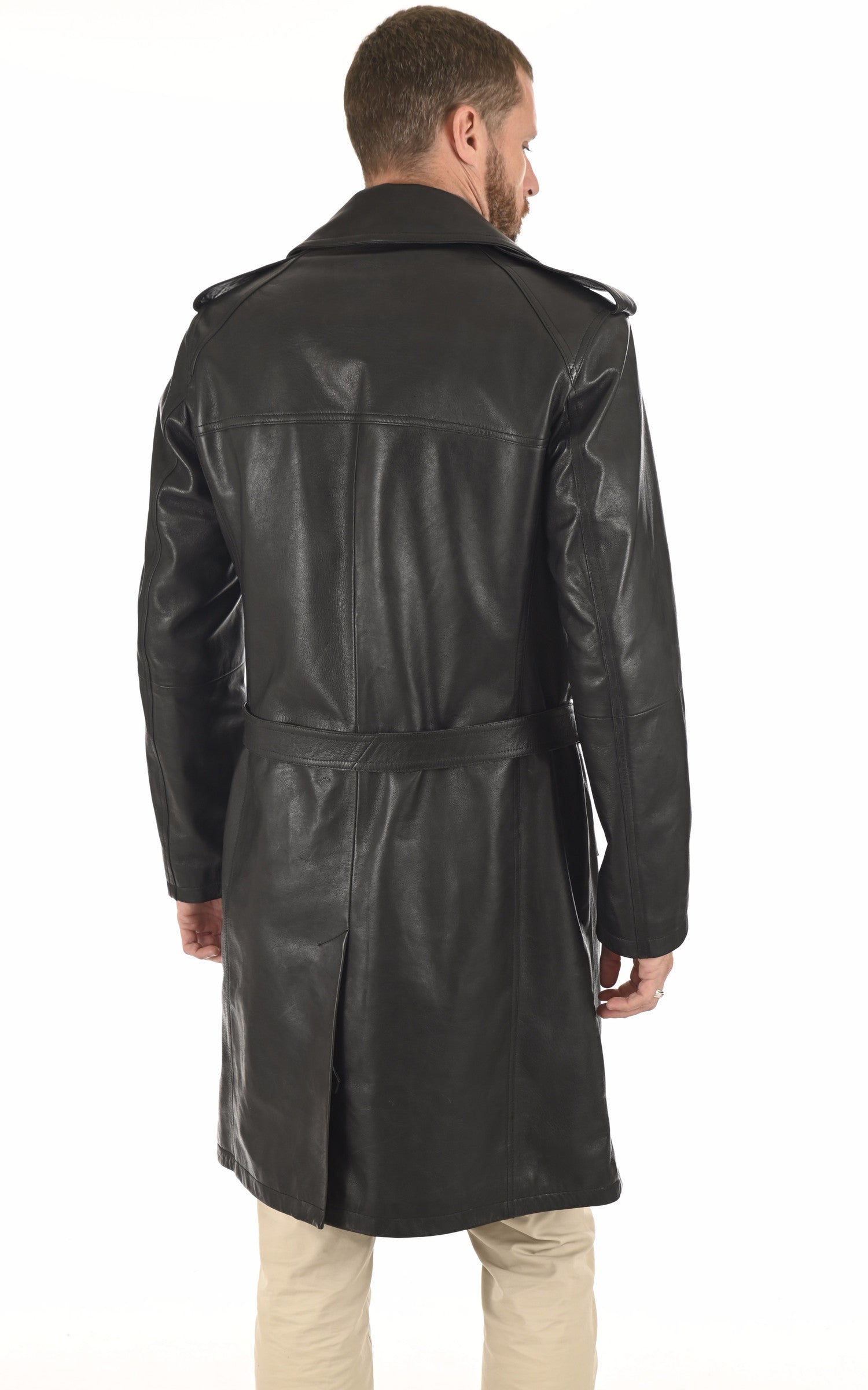 A "GEORGES" Noir La Canadienne Manteau Homme back photo