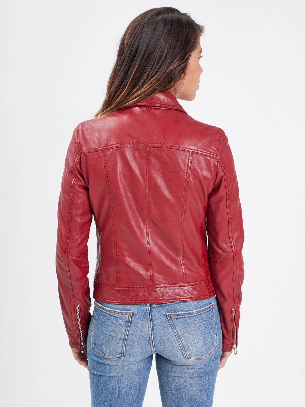 Perfecto cuir Panila rouge