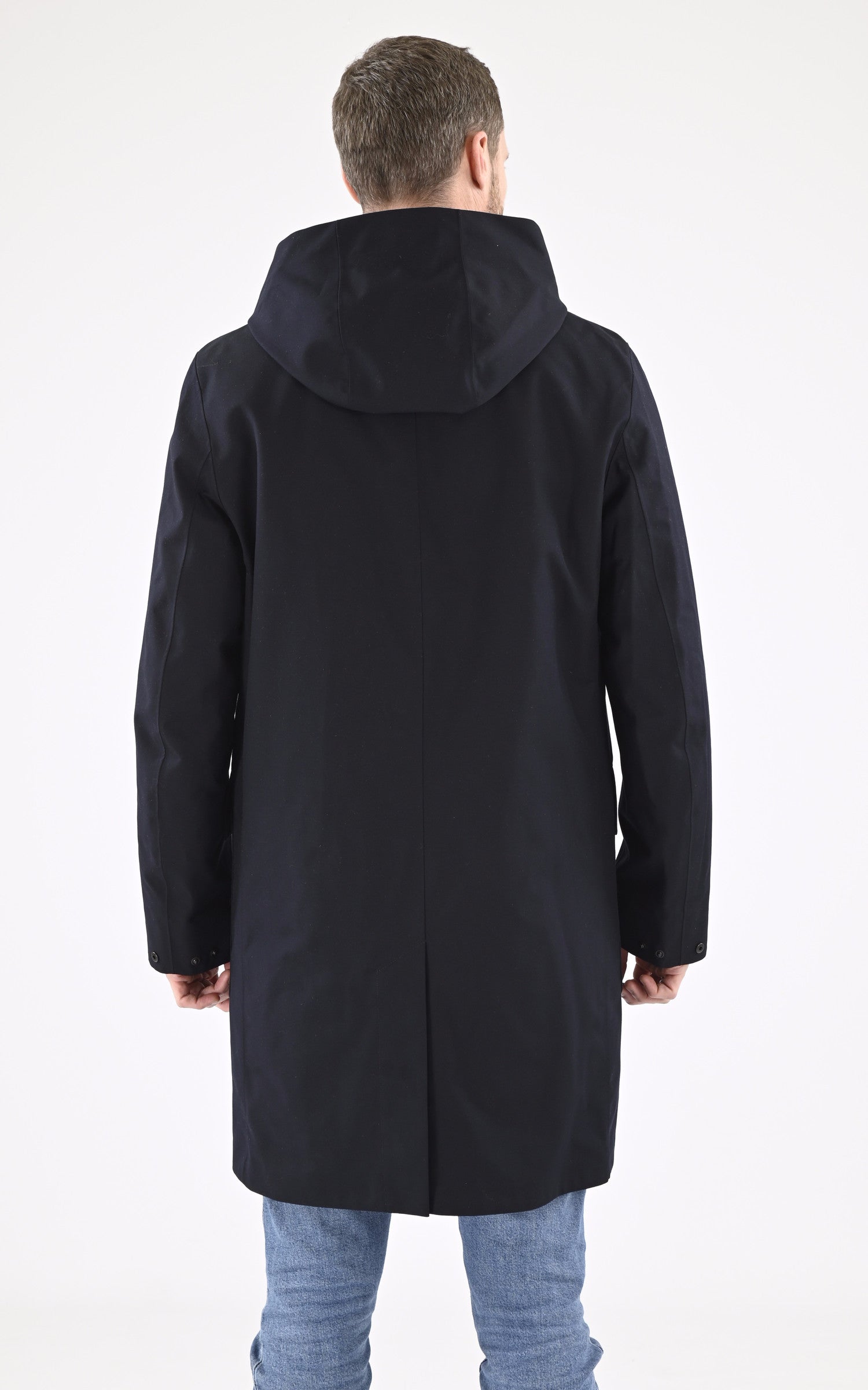 A "MATHIAS" Bleu Marine Mackage Manteau Homme back photo
