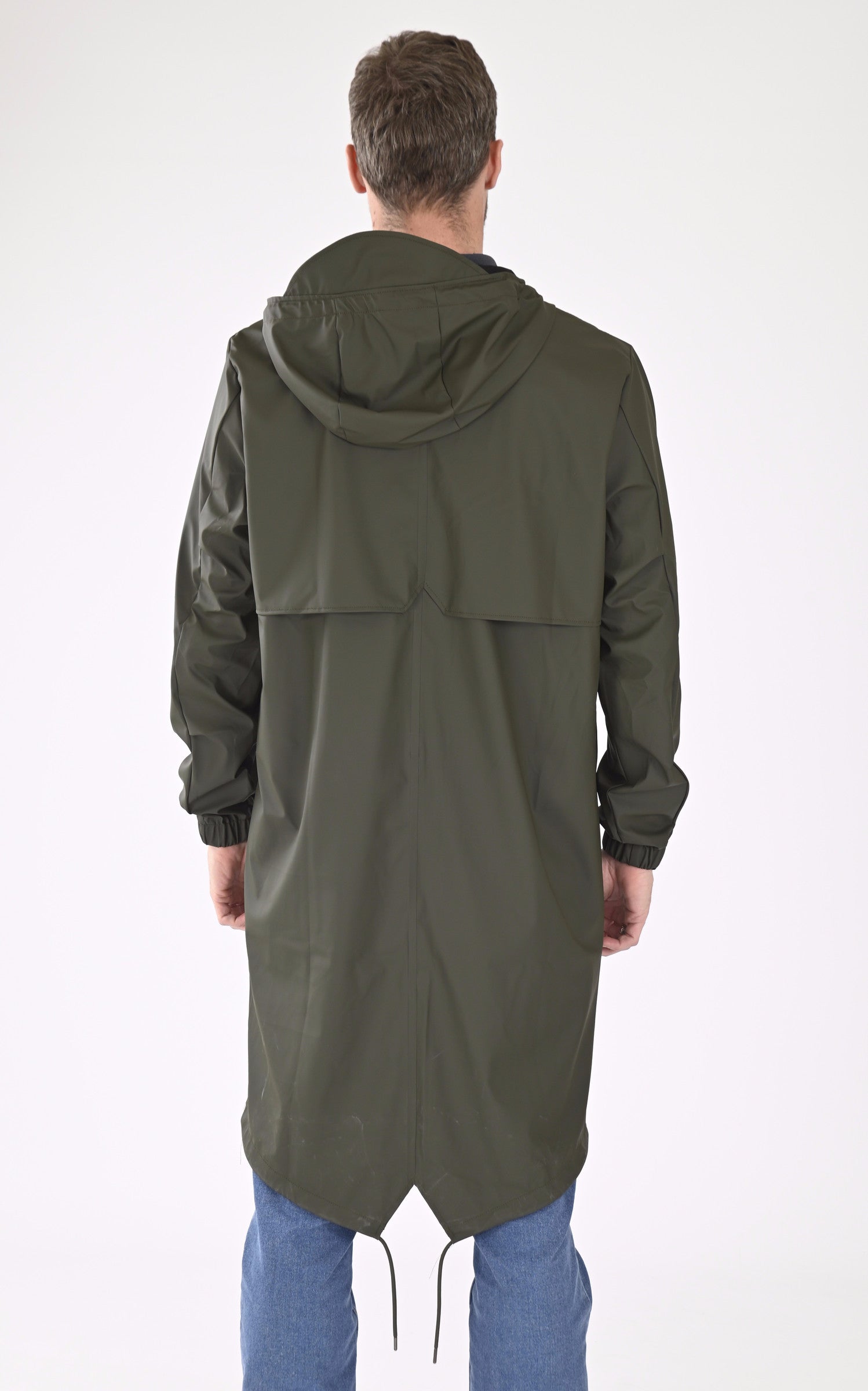 A "18140 FISHTAIL PARKA" Kaki Rains 7/8 Mixte back photo