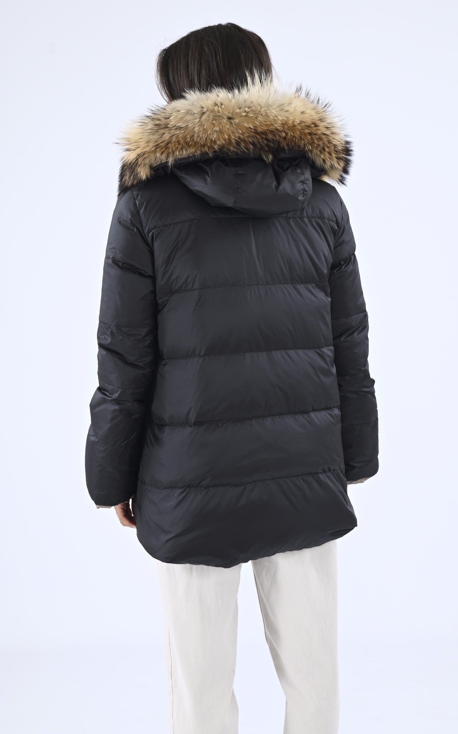 A "GAIA 21" Noir La Canadienne Doudoune Femme back photo