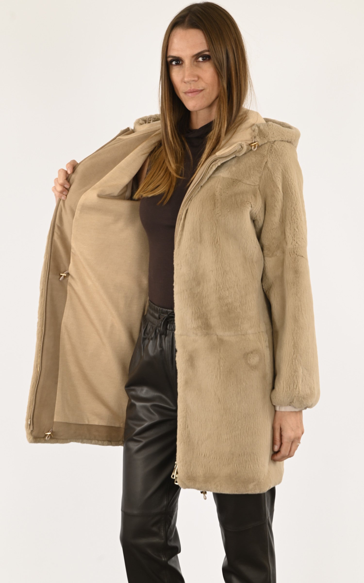 A "23M551-RT" Beige Manzoni 24 Veste Femme interior photo