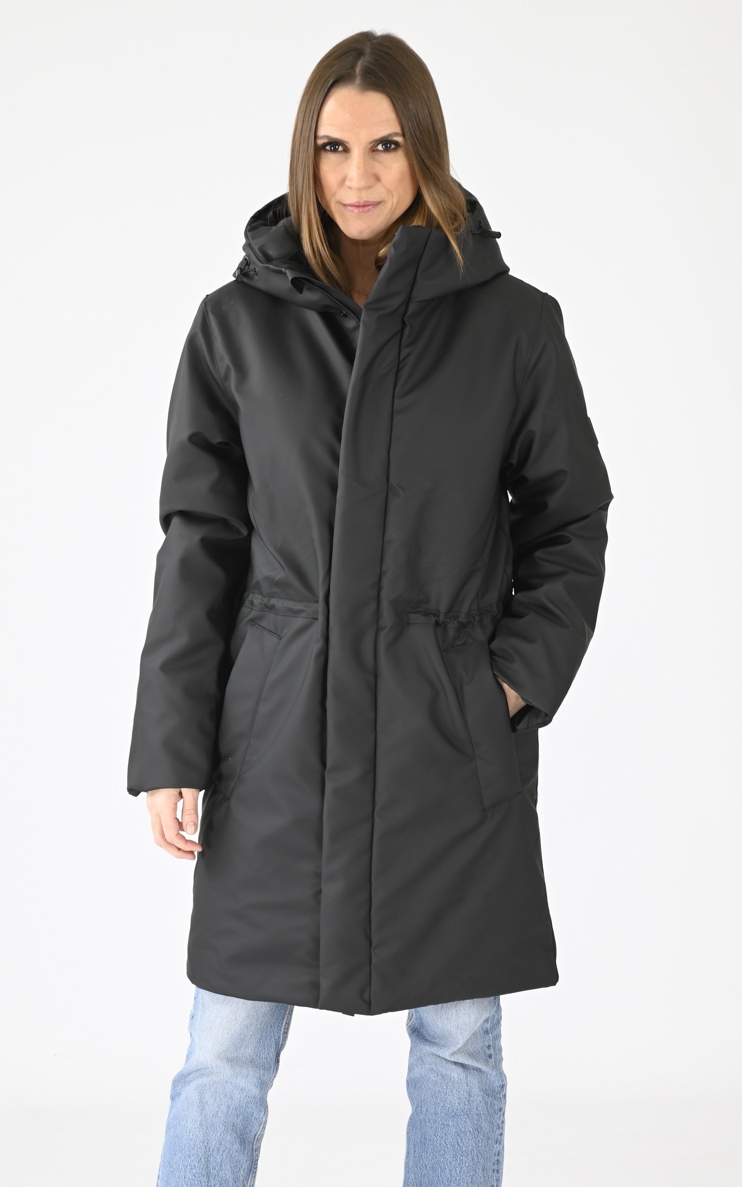 A "15940 ASKIM LONGER" Noir Rains 3/4 Mixte closed photo 2